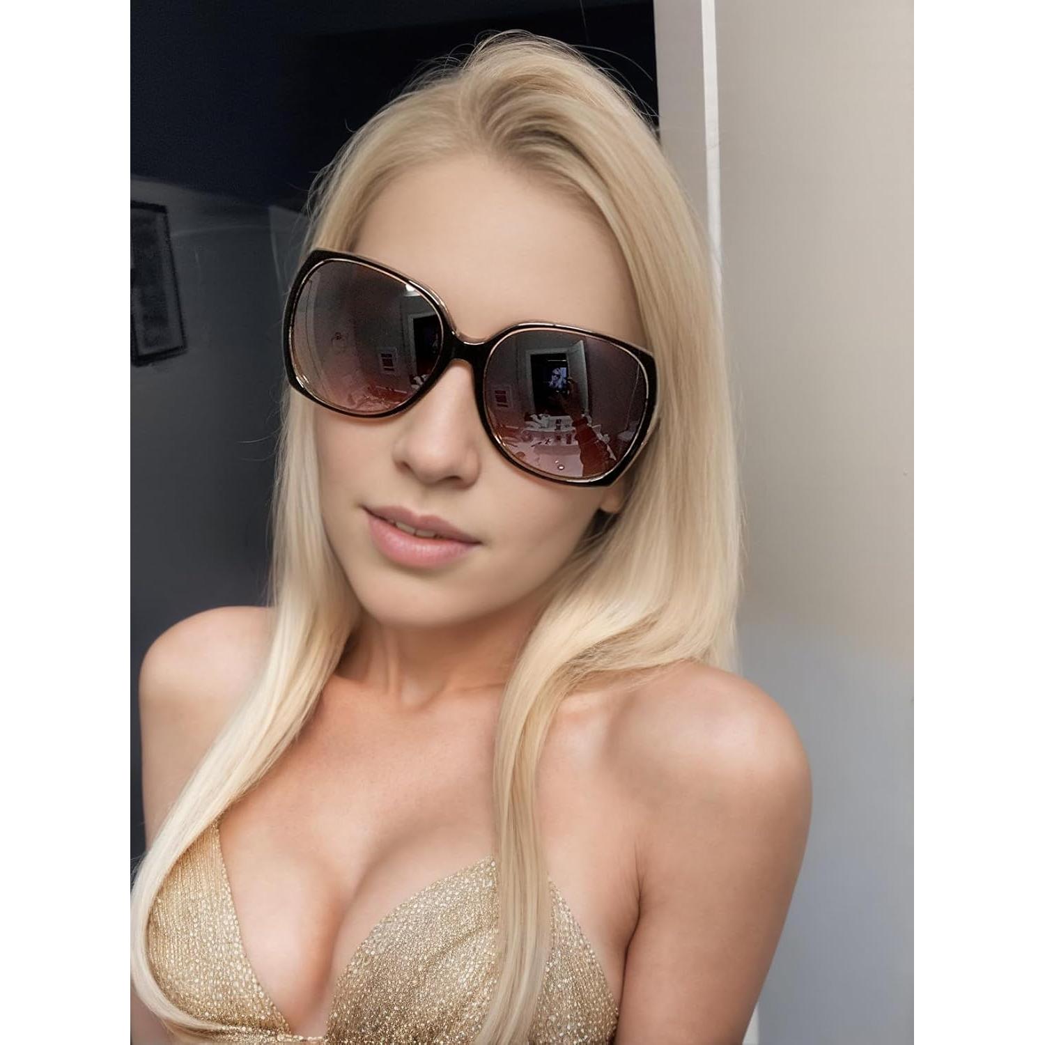 Gafas de Sol Mujer The Fresh Cuadradas UV400 Marrón/Negro