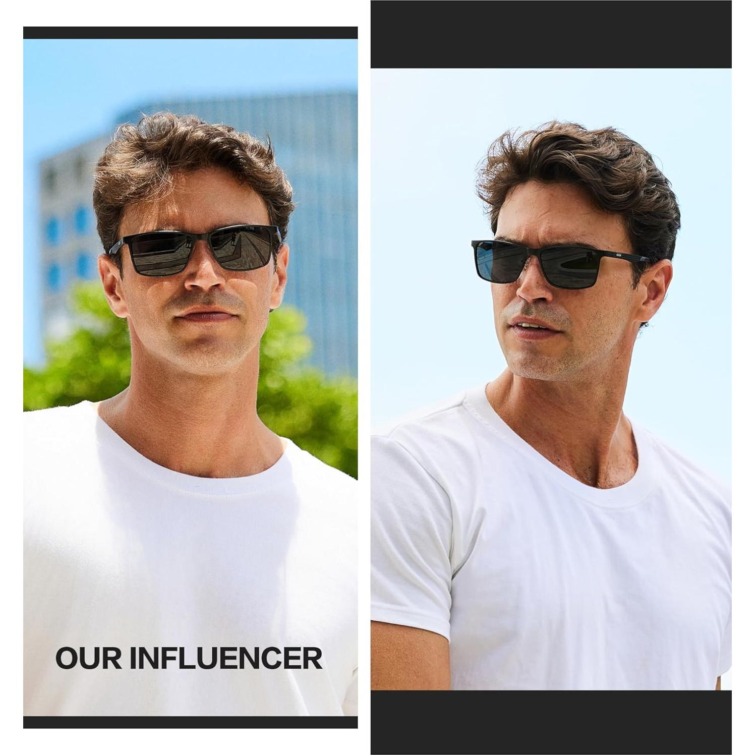 Gafas de sol BIRCEN polarizadas UV para hombres - Al-Mg