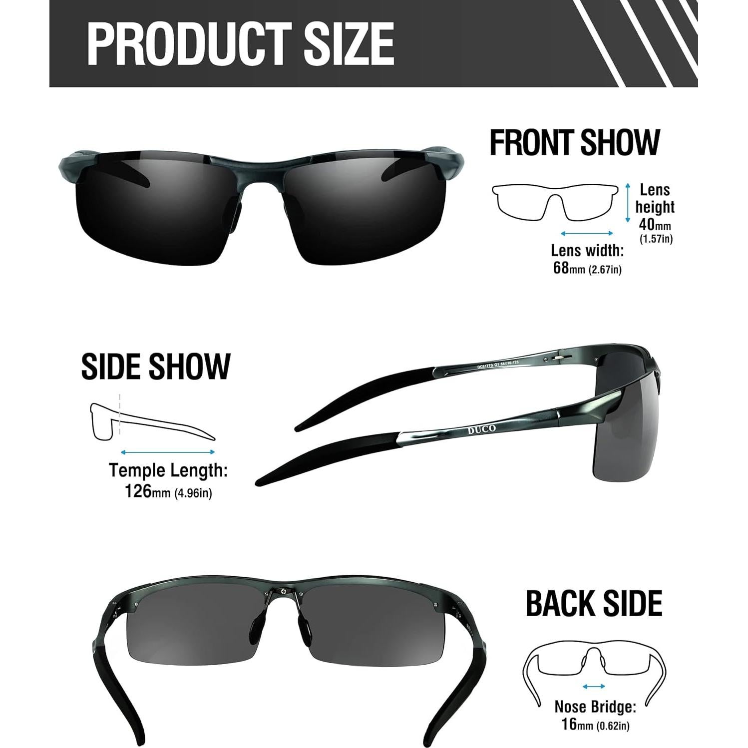 Gafas de sol deportivas DUCO 8177 polarizadas UV400