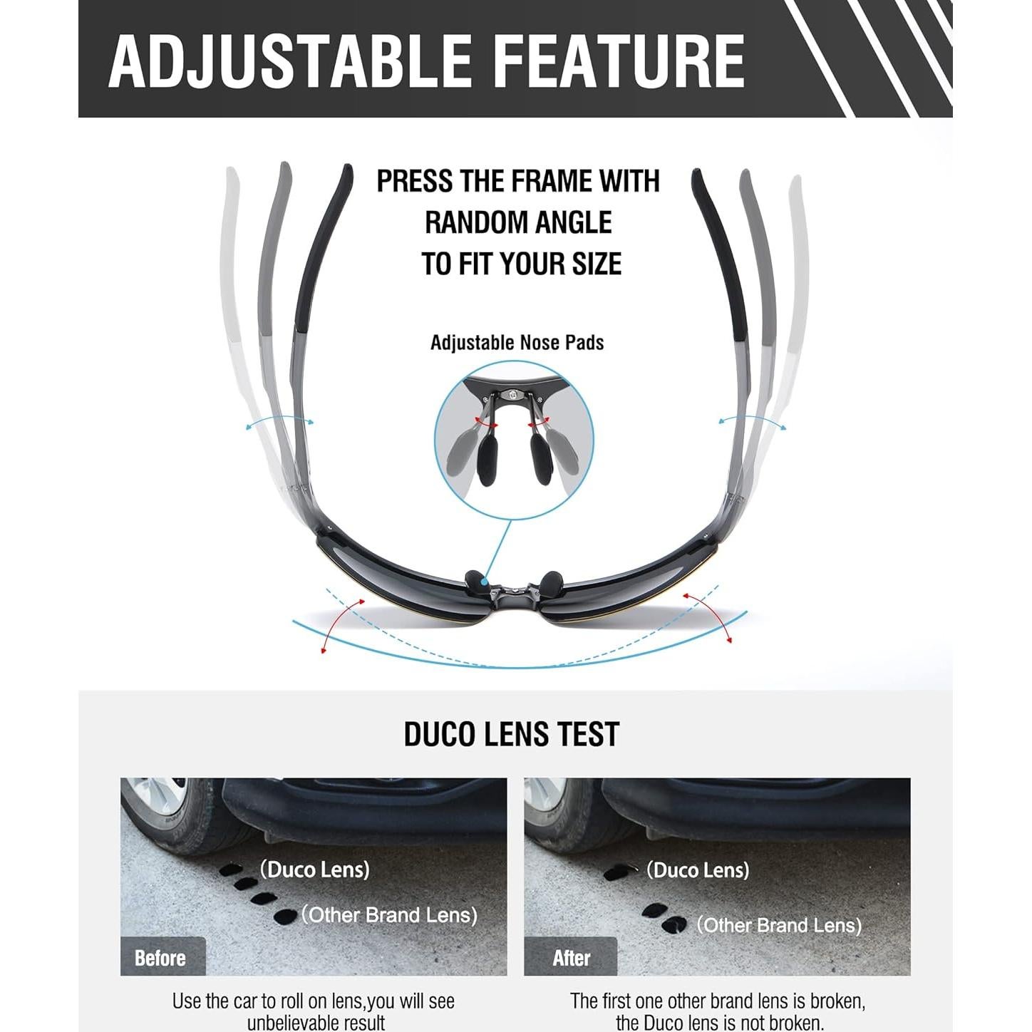 Gafas de sol deportivas DUCO 8177 polarizadas UV400