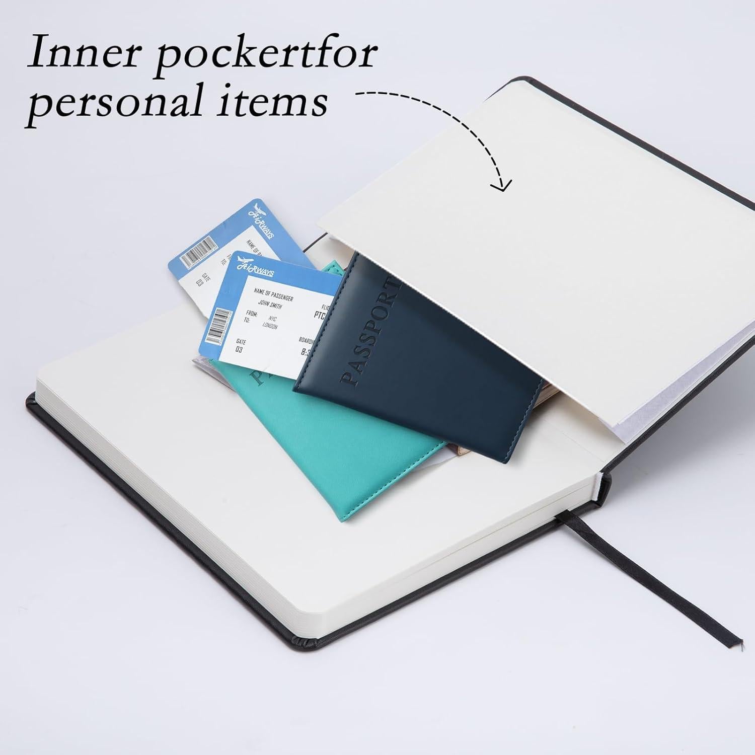 Cuaderno Deli A5 Tapa Dura Rayado Negro 160 Páginas - Paquete 6