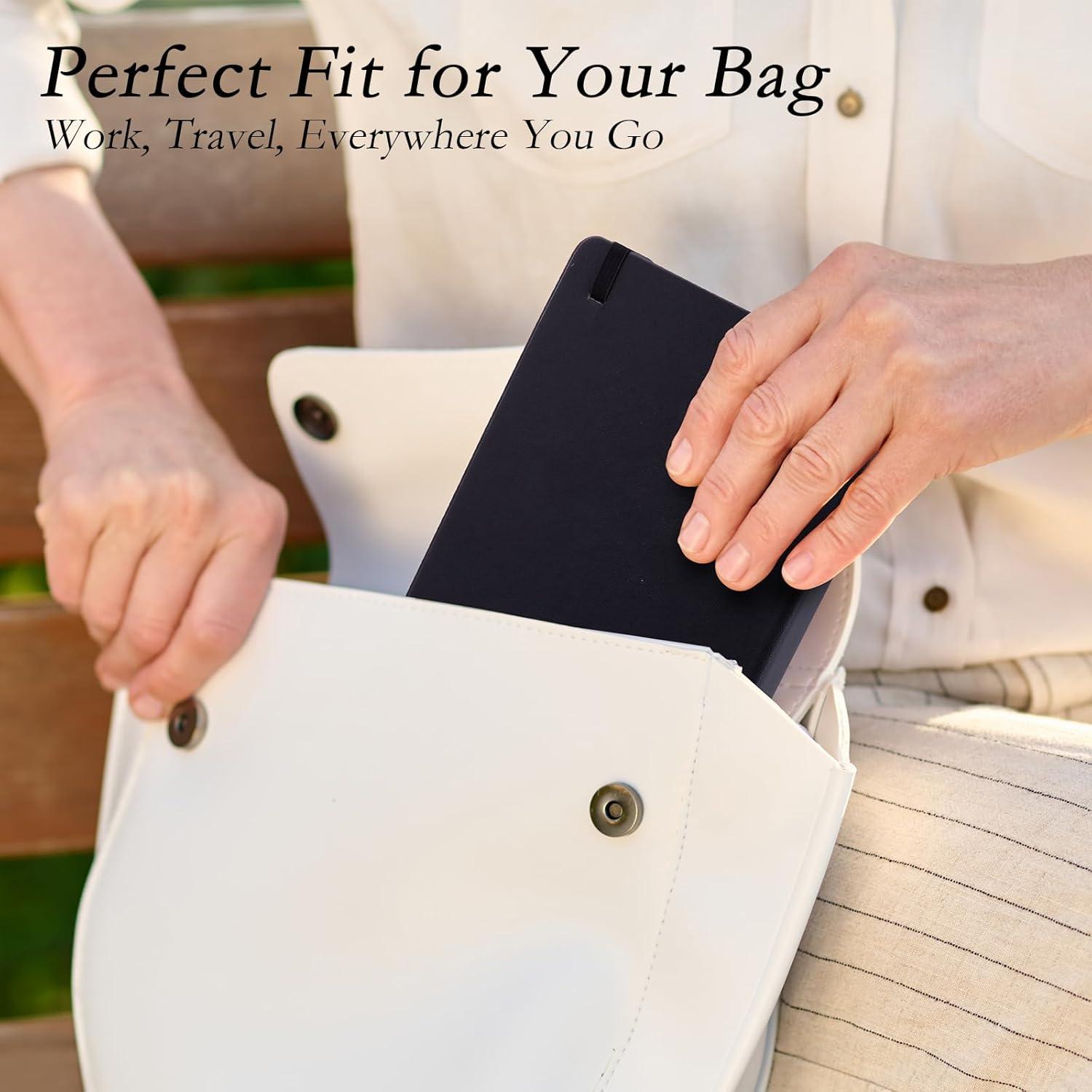 Cuaderno Deli A5 Tapa Dura Rayado Negro 160 Páginas - Paquete 6