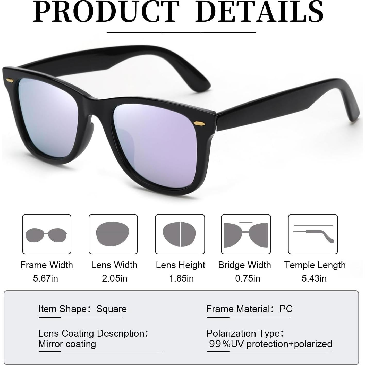 Gafas de sol Myiaur para mujeres polarizadas UV400