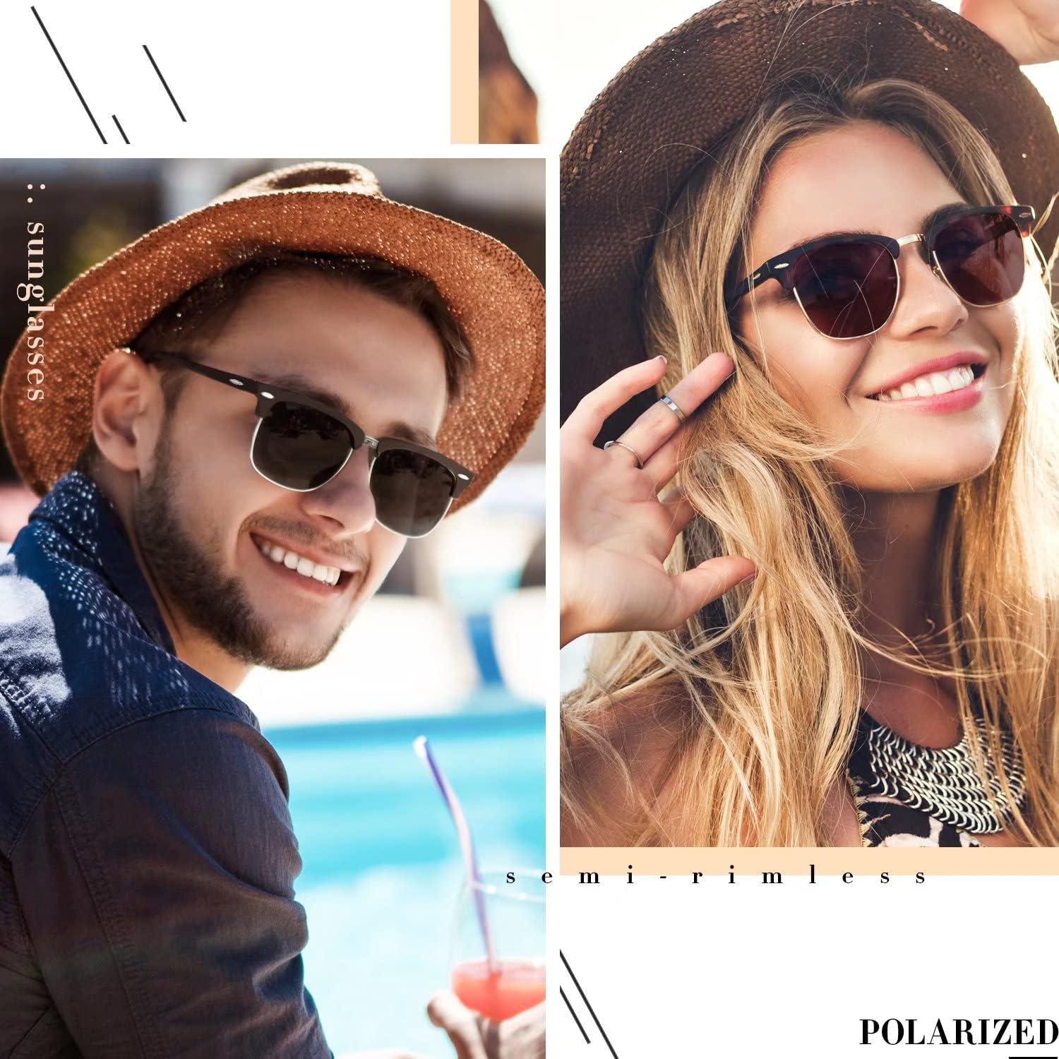 Gafas de Sol Polarizadas LINVO Semi Sin Montura UV400