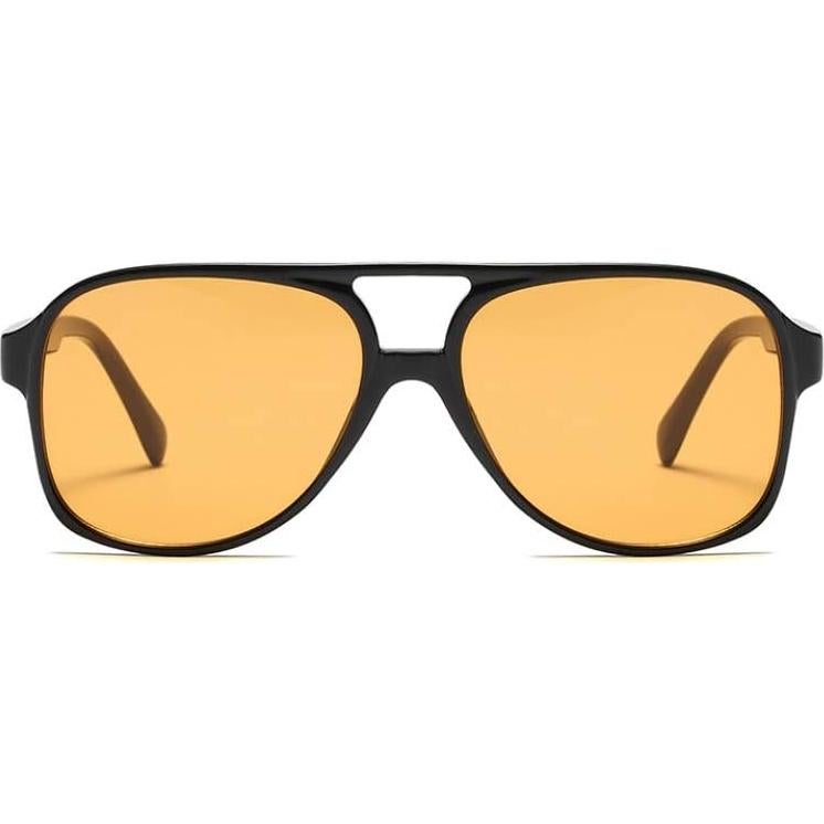 Gafas de sol aviador retro UV400 Amarillo Tintado