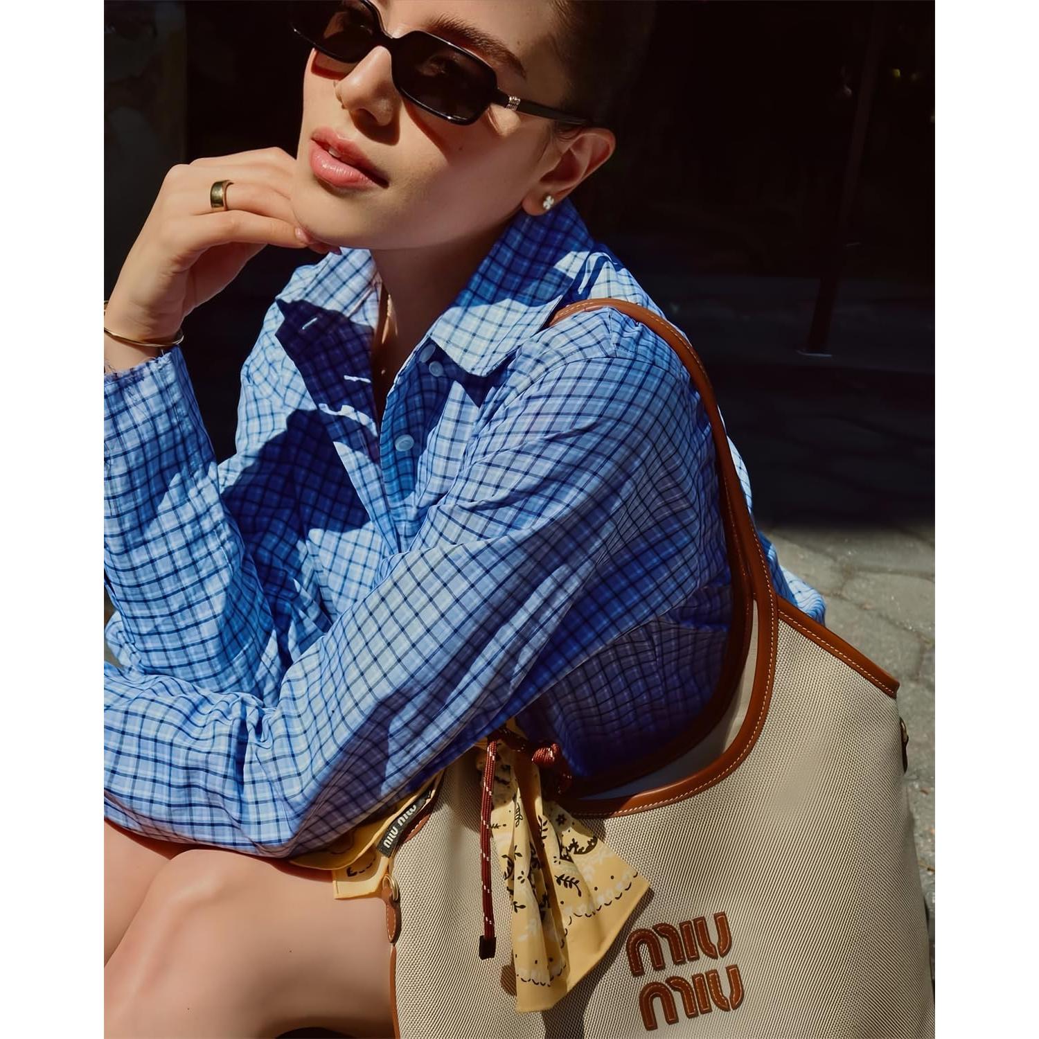 Gafas de sol retro BOTEN rectangulares UV400 para mujeres