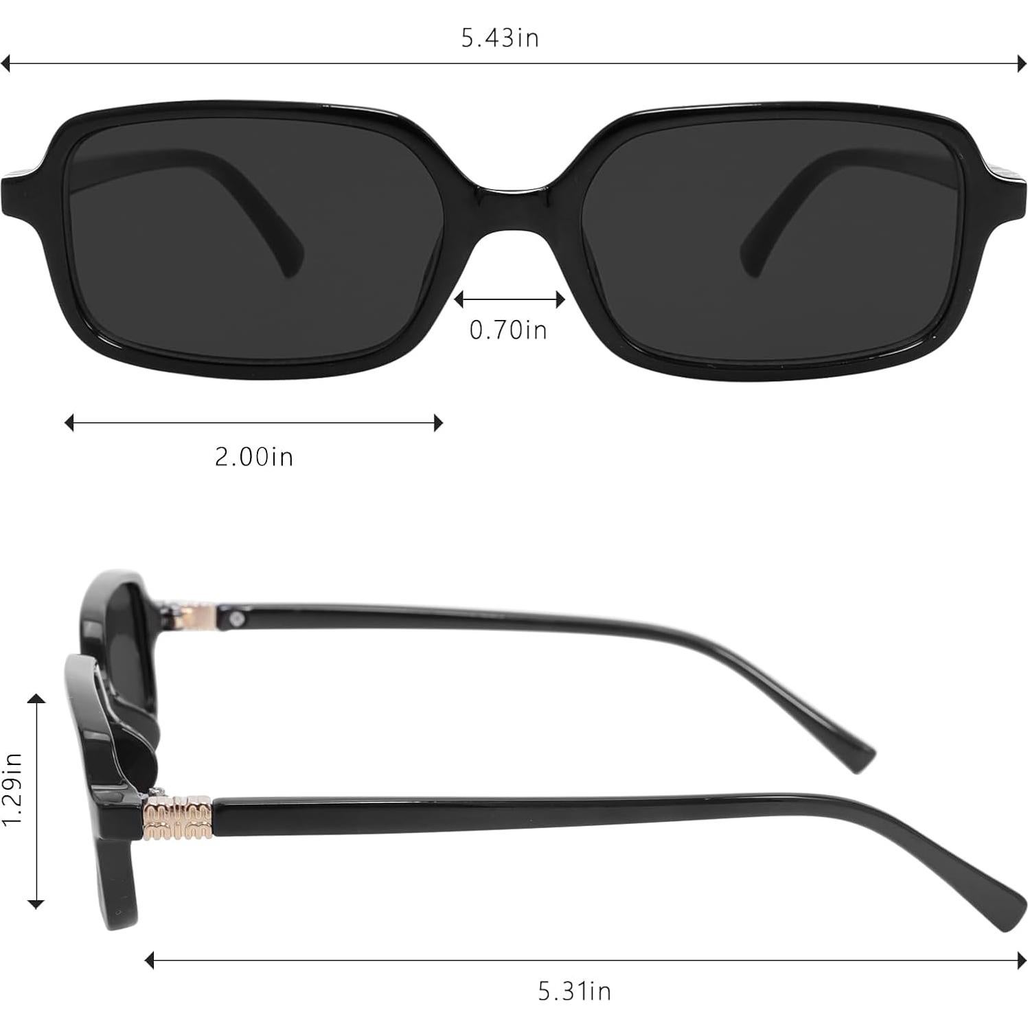 Gafas de sol retro BOTEN rectangulares UV400 para mujeres