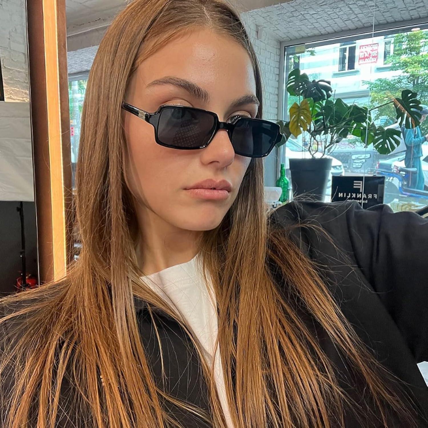 Gafas de sol retro BOTEN rectangulares UV400 para mujeres