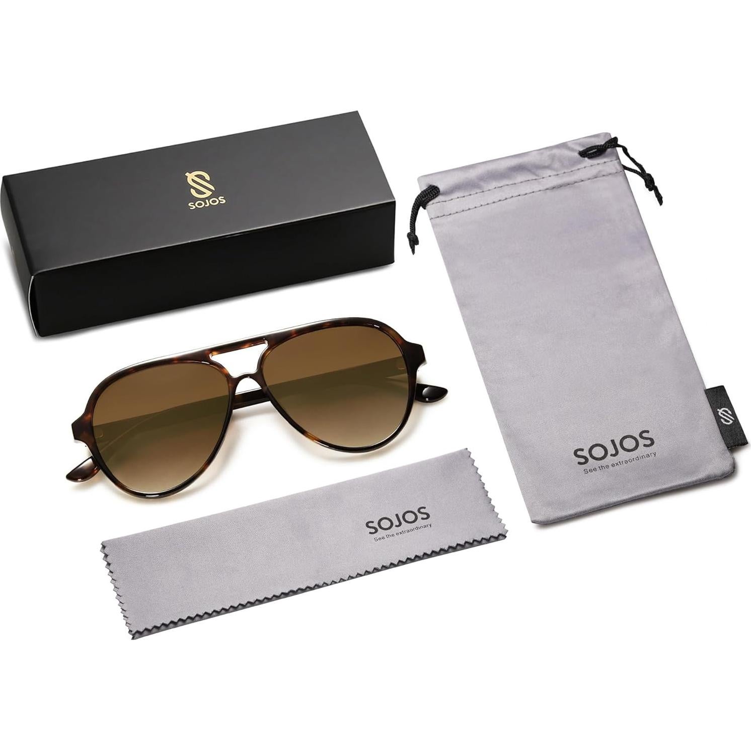 Gafas de sol polarizadas SOJOS SJ2201 aviador retro