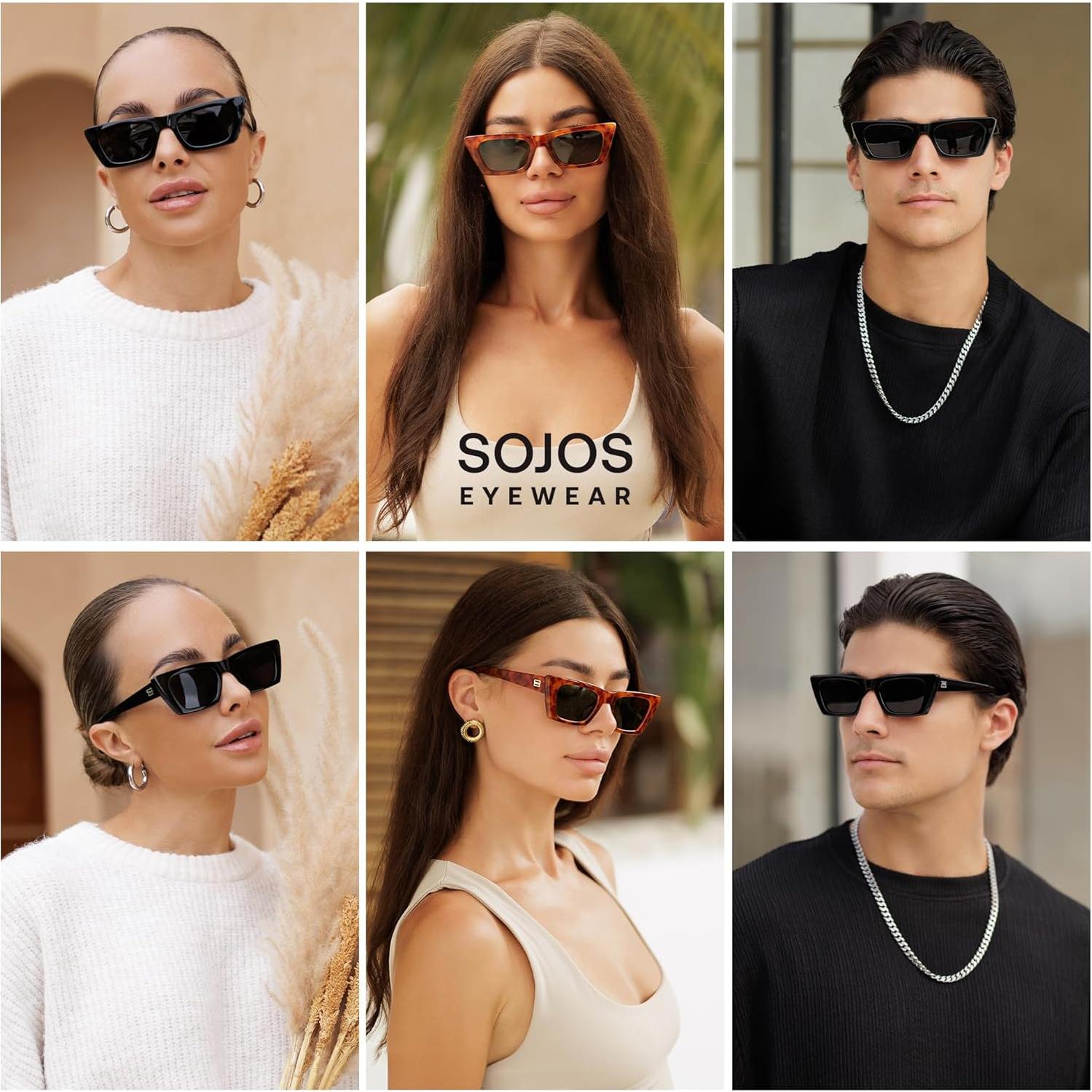 Gafas de sol polarizadas SOJOS SJ2354 estilo cateye unisex