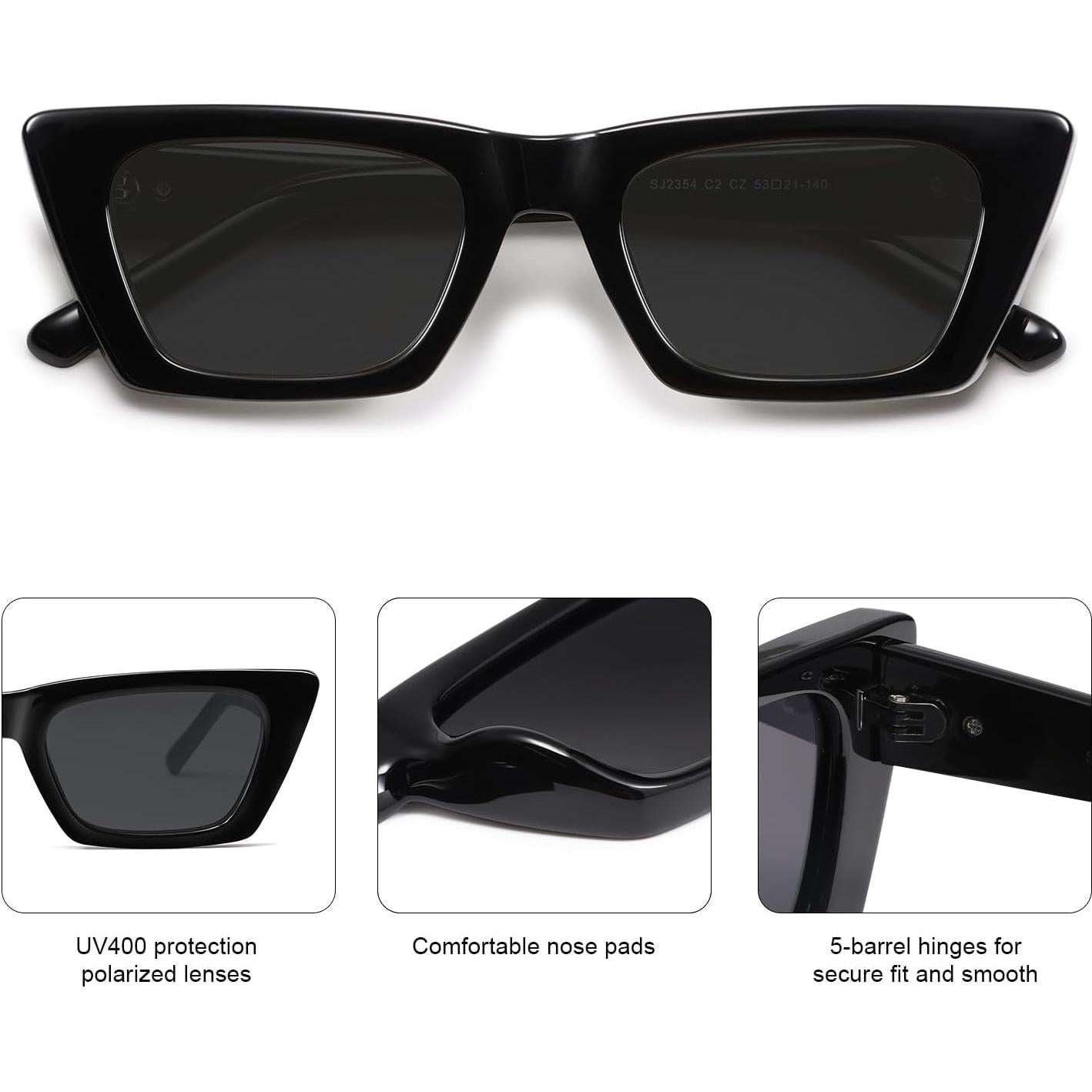 Gafas de sol polarizadas SOJOS SJ2354 estilo cateye unisex