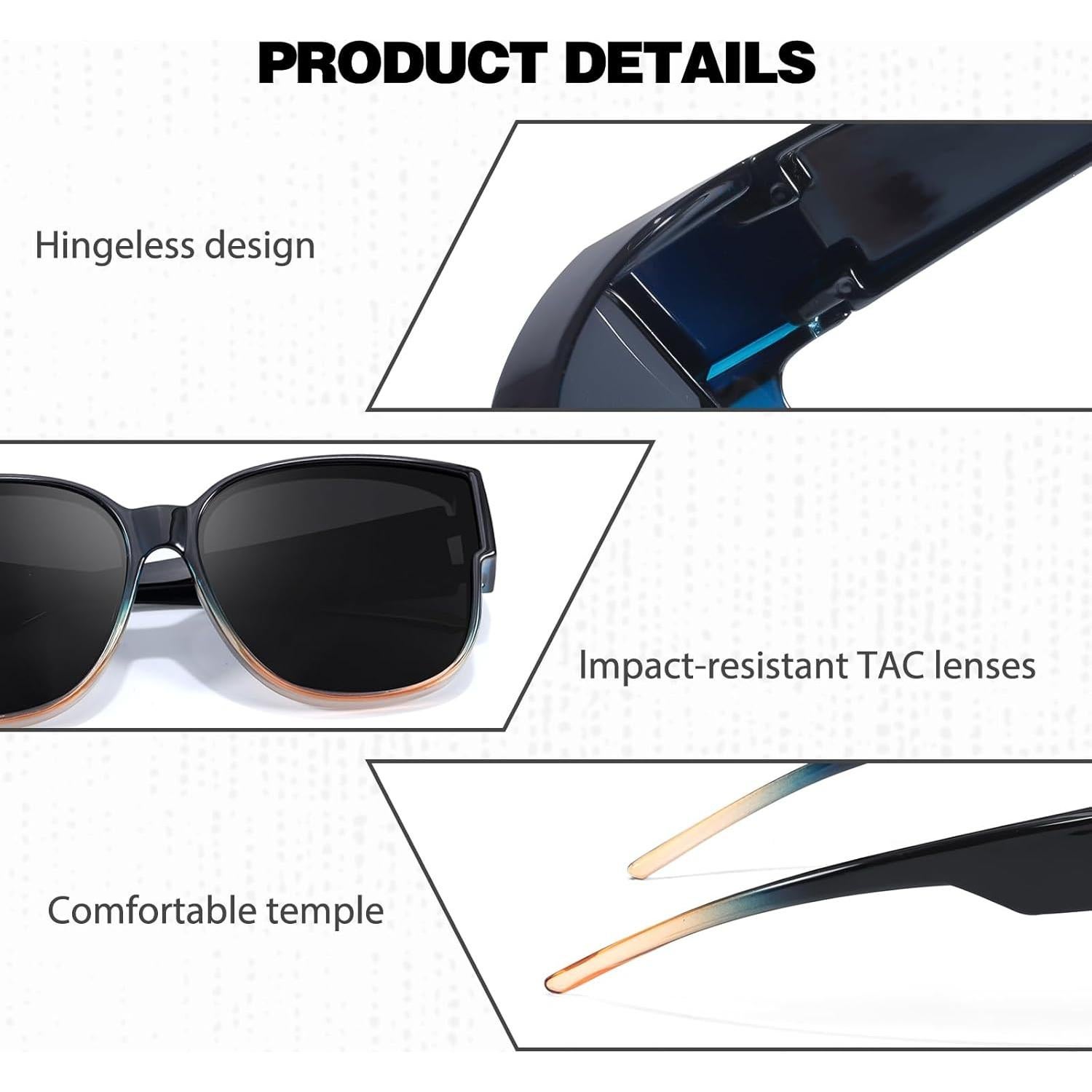 Gafas de sol polarizadas Myiaur para usar sobre gafas UV400