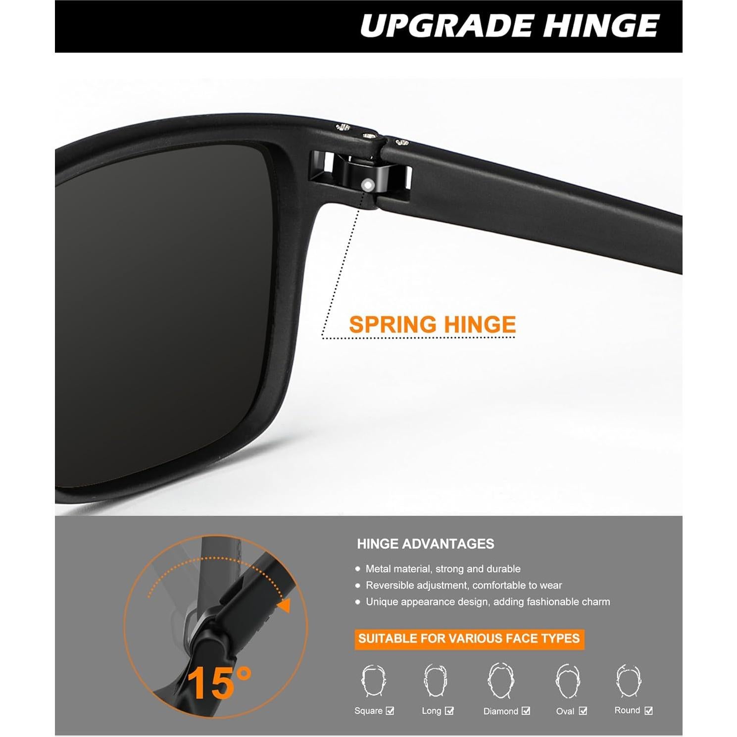 Gafas de sol NSSIW polarizadas UV400 para hombres 4 pack