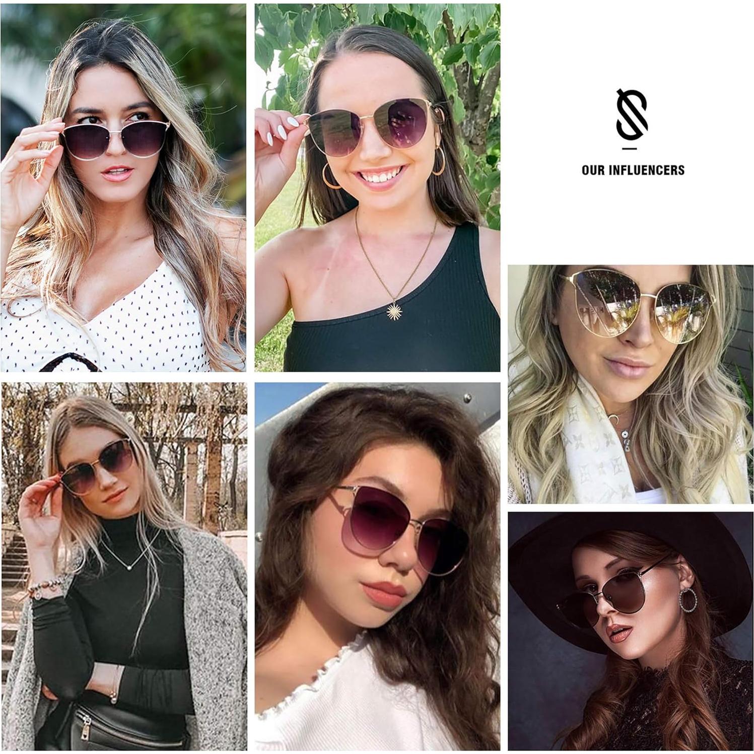 Gafas de Sol SojoS SJ1085 Oro Gris UV400 Mujeres