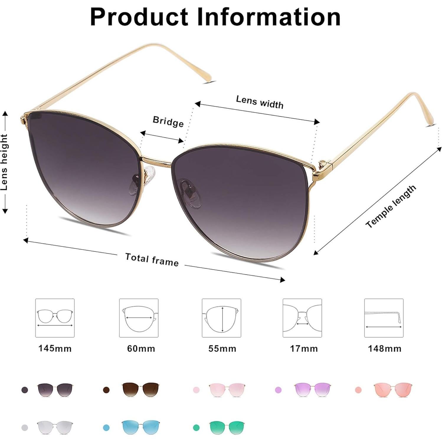 Gafas de Sol SojoS SJ1085 Oro Gris UV400 Mujeres