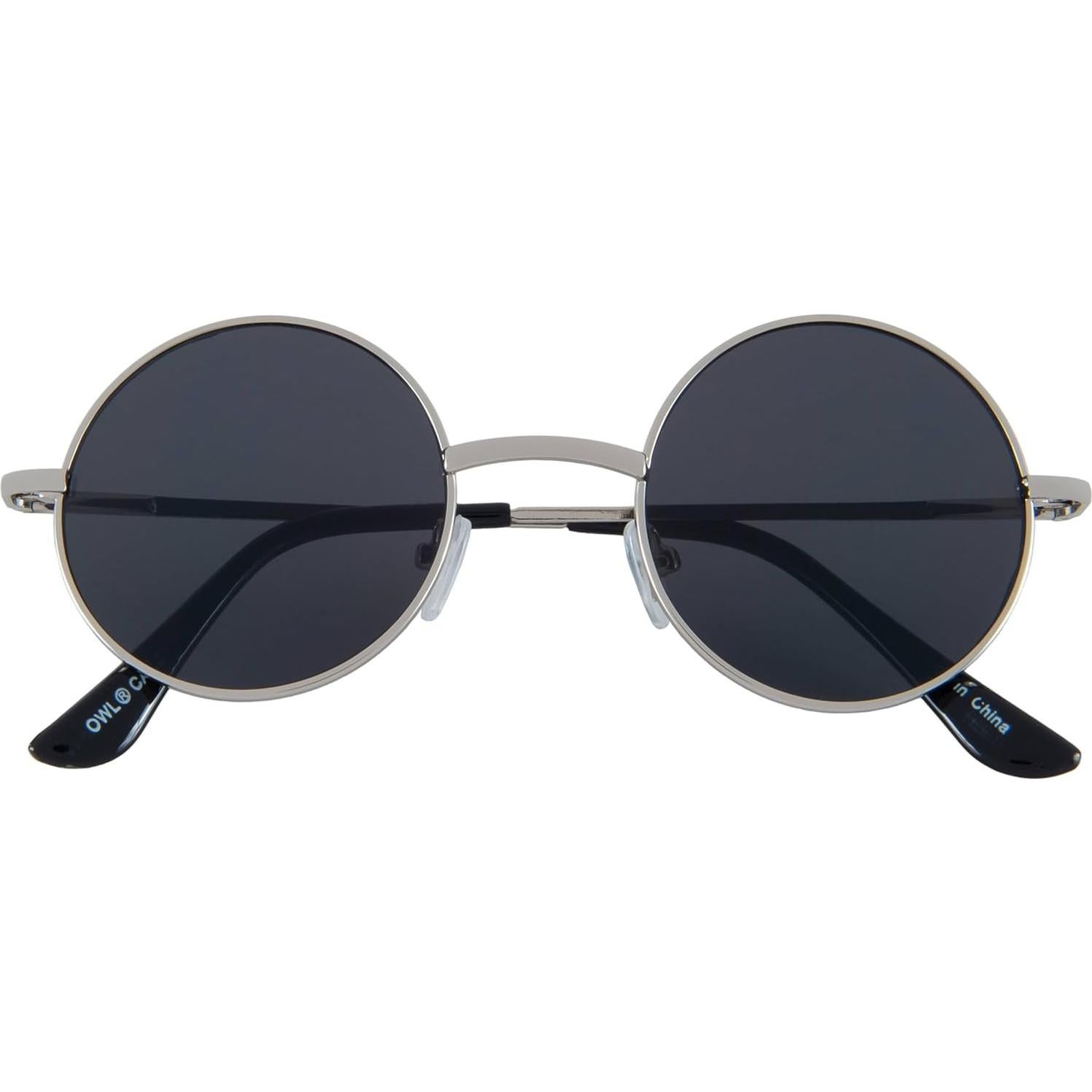Gafas de sol redondas UV400 John Lennon metal plata