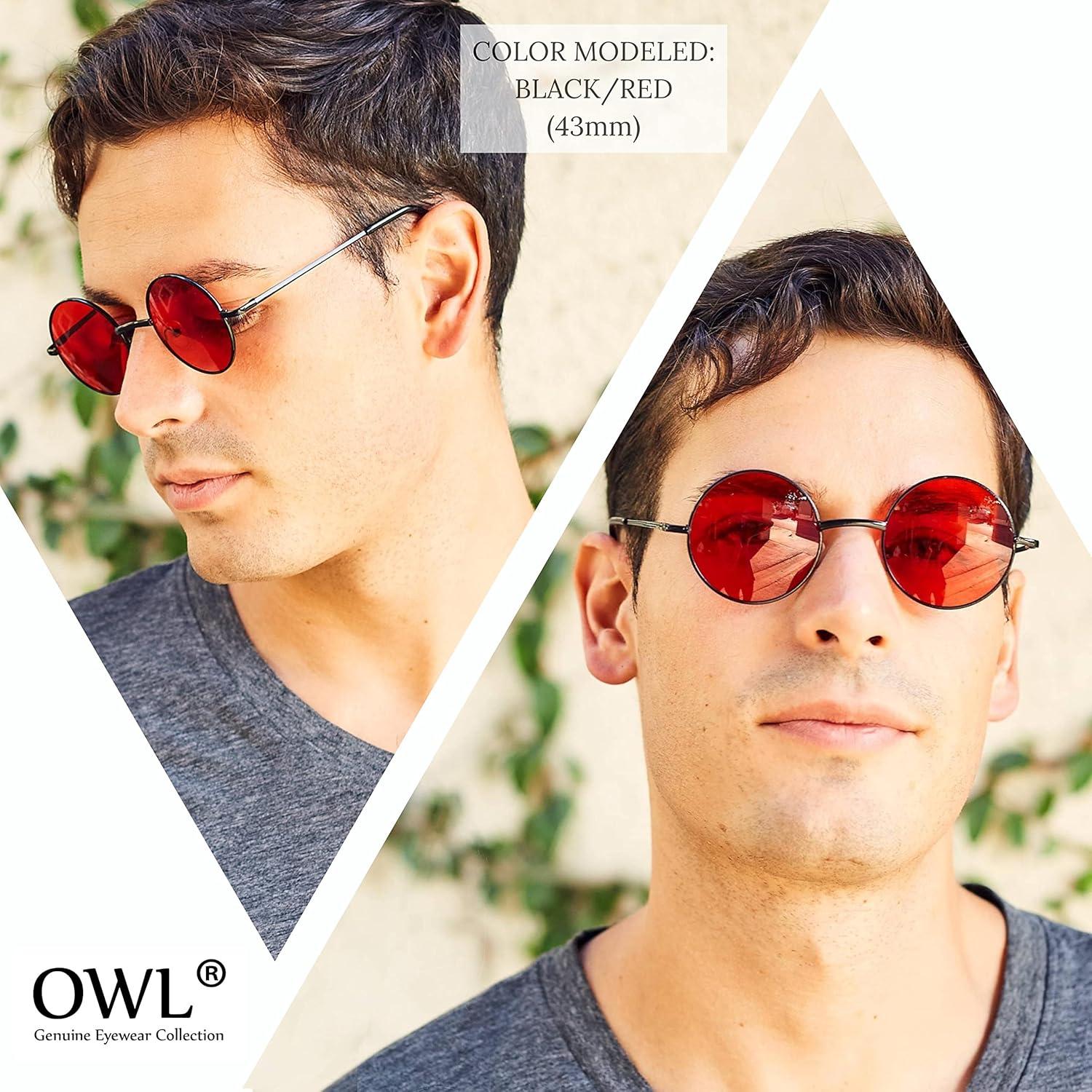 Gafas de sol redondas UV400 John Lennon metal plata