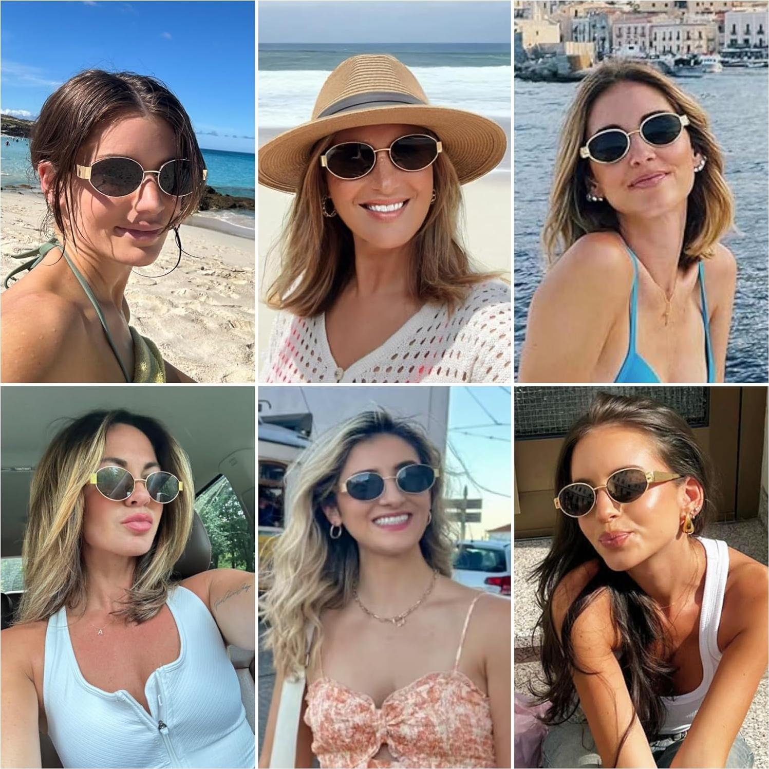 Gafas de sol ovaladas UV400 CL2501 para hombres y mujeres