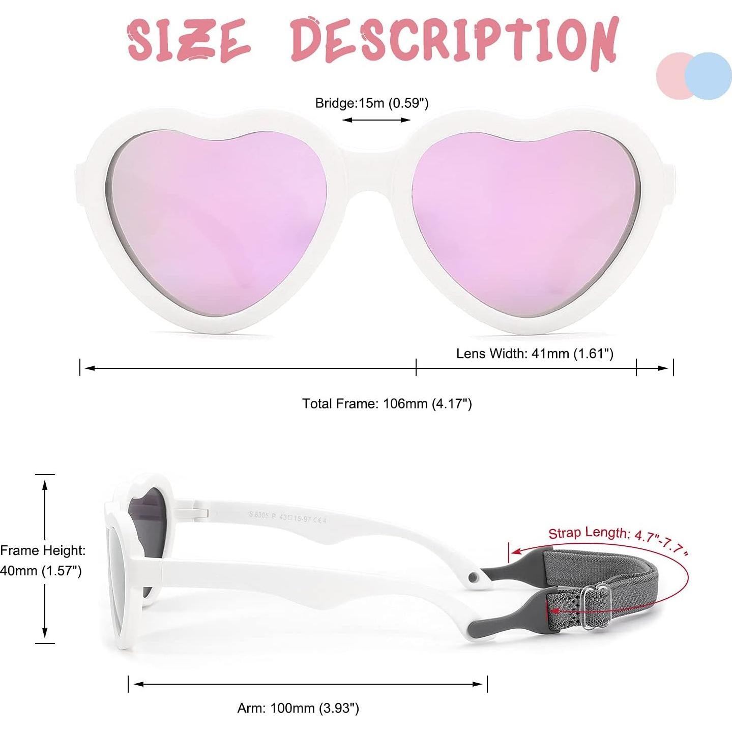 Gafas de sol COASION para bebés 0-24 meses polarizadas