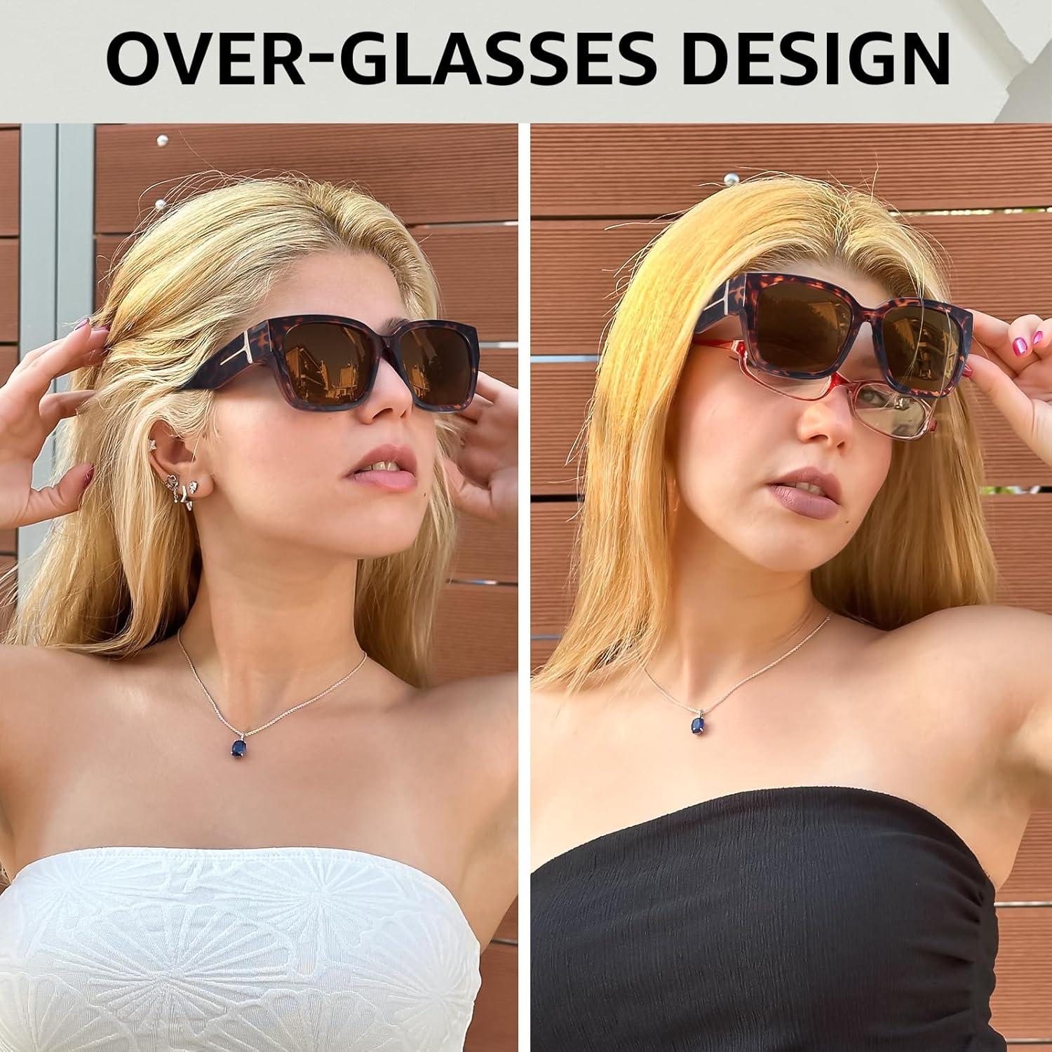 Gafas de sol polarizadas TJUTR con rhinestones para mujer