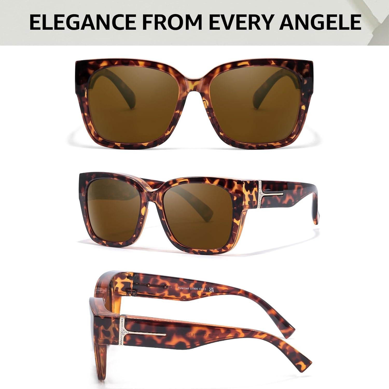 Gafas de sol polarizadas TJUTR con rhinestones para mujer