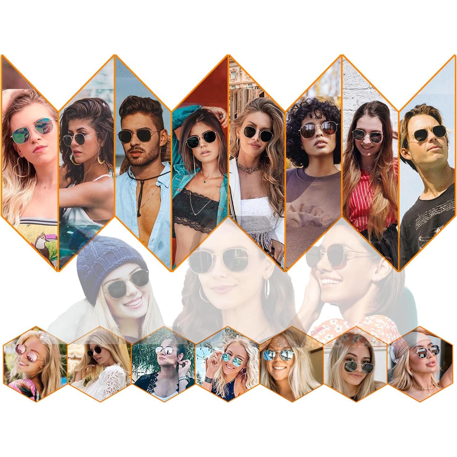 Gafas de sol polarizadas HJSTES hexagonales UV400