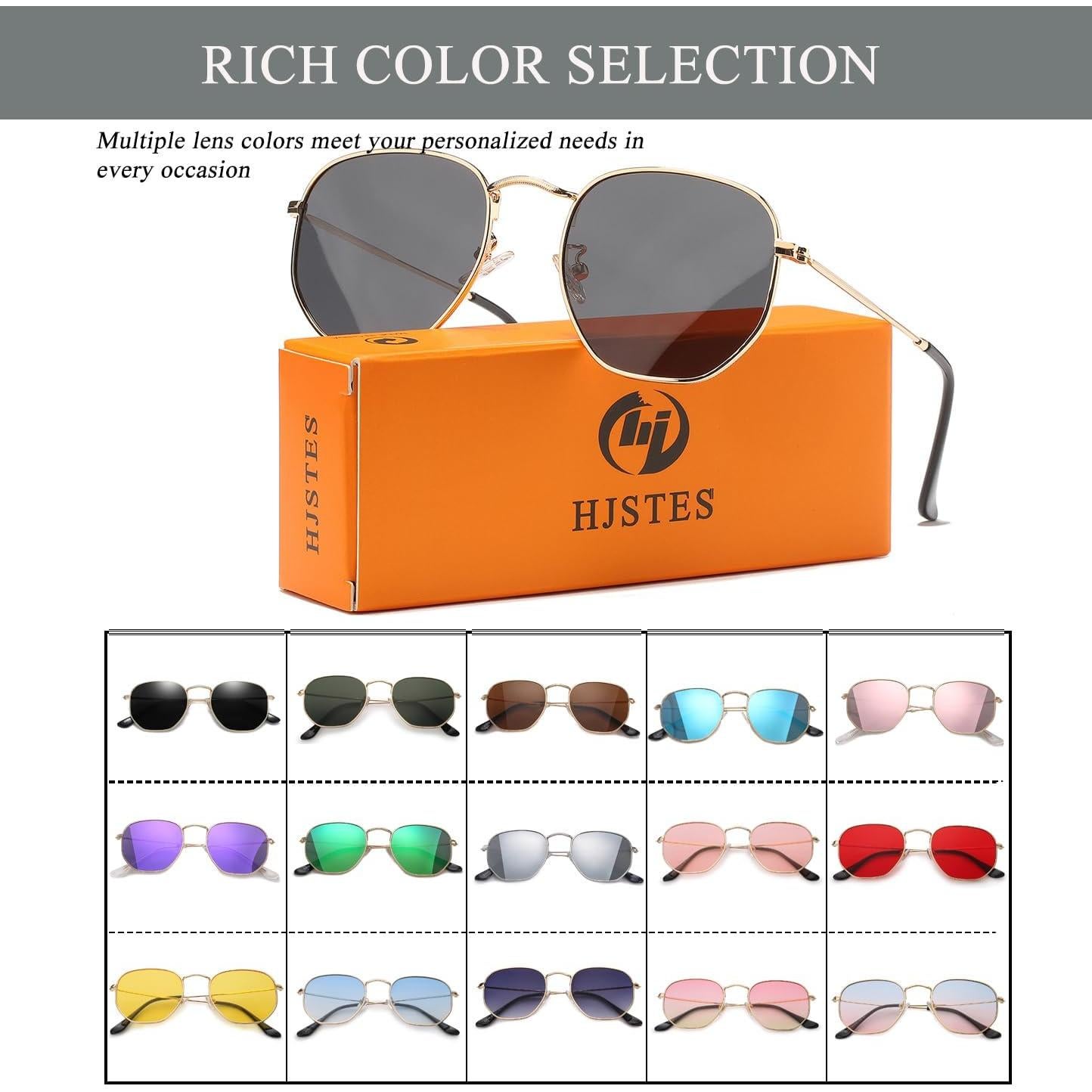 Gafas de sol polarizadas HJSTES hexagonales UV400