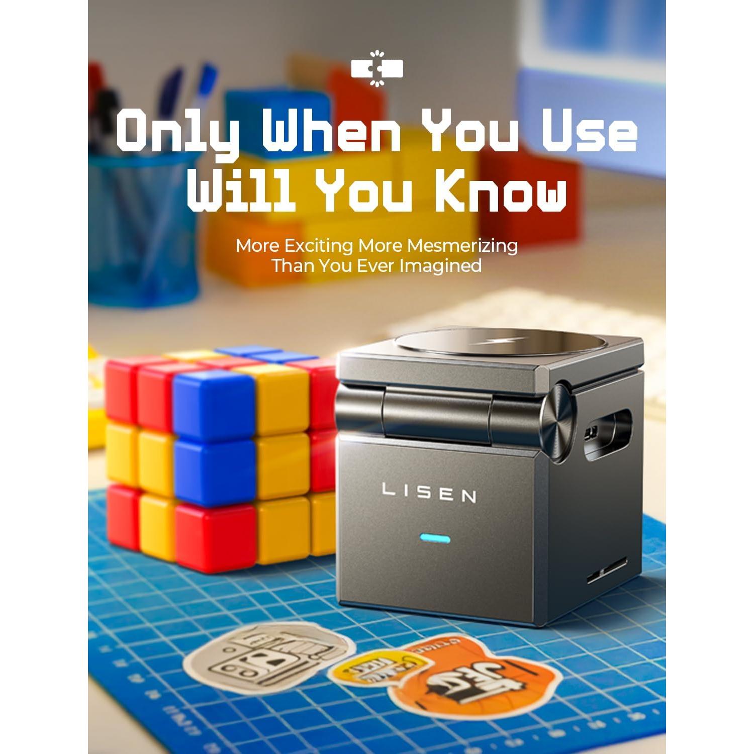 Cargador Inalámbrico 3 en 1 LISEN para iPhone y Apple Watch Negro