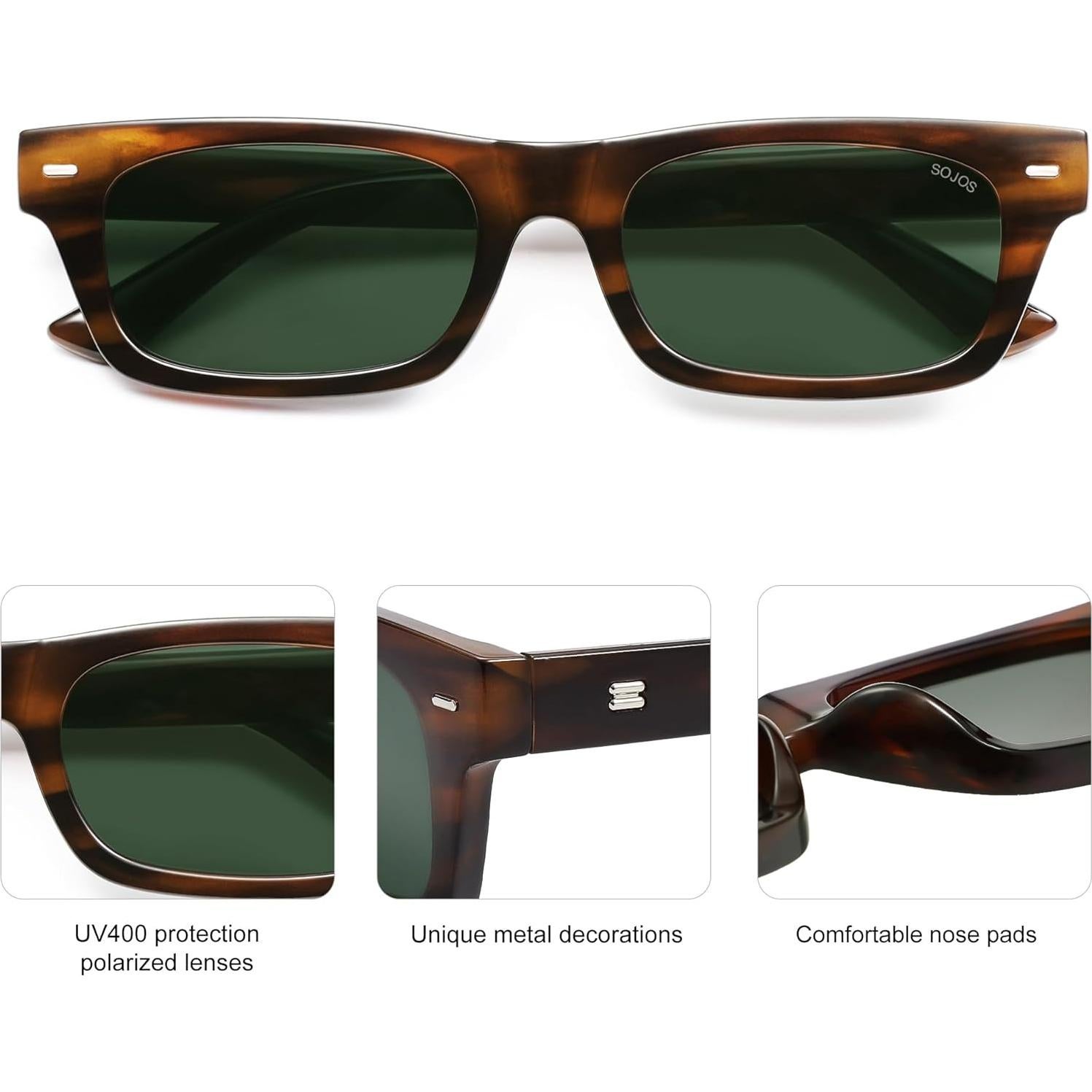 Gafas de sol polarizadas SOJOS SJ2379 unisex retro