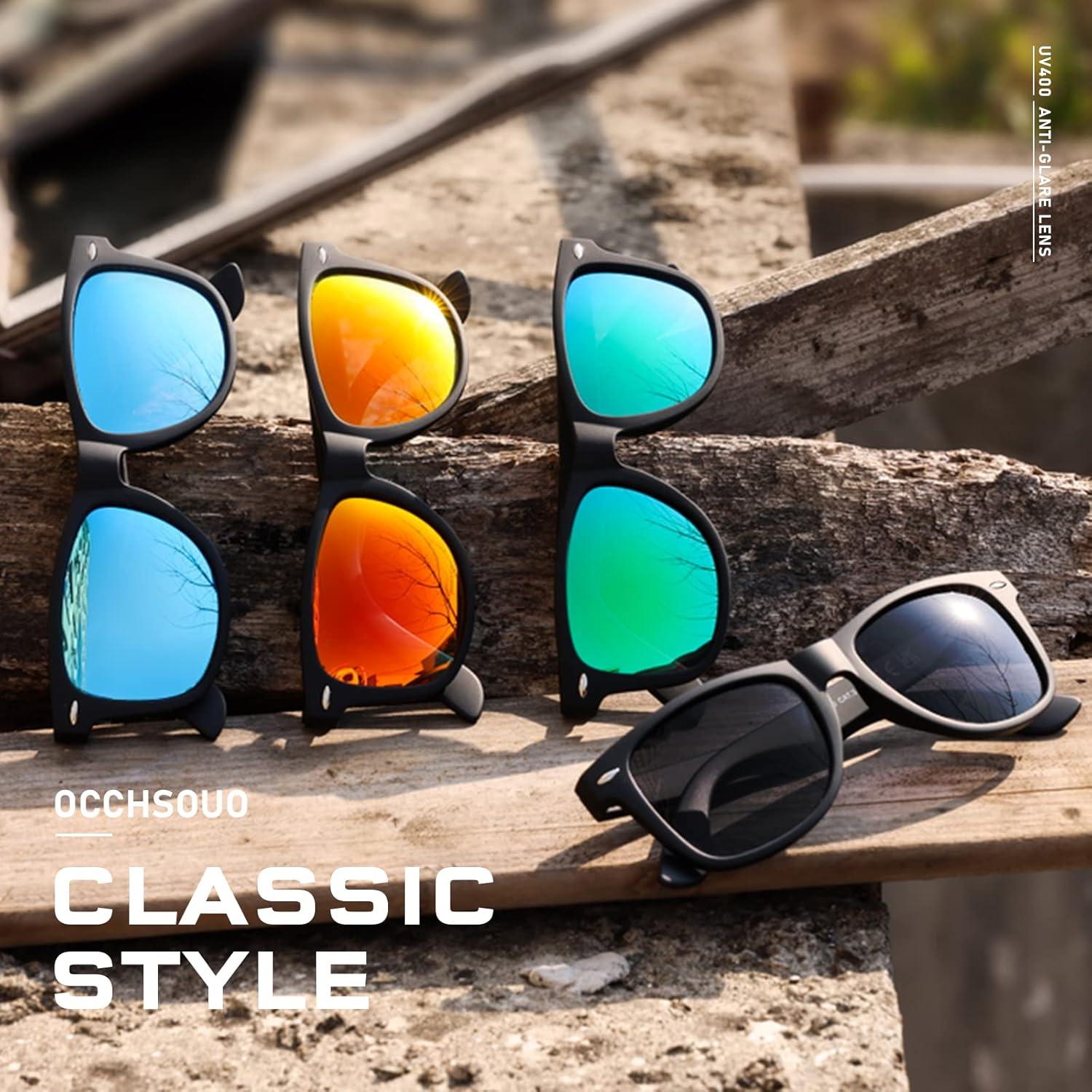 Gafas de sol polarizadas Occhsouo UV400 unisex retro