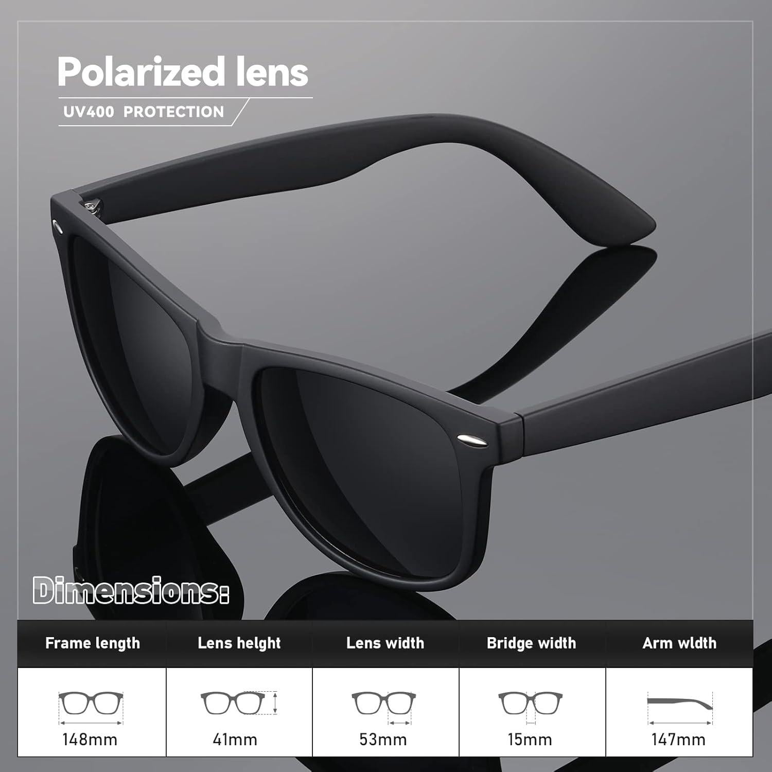 Gafas de sol polarizadas Occhsouo UV400 unisex retro