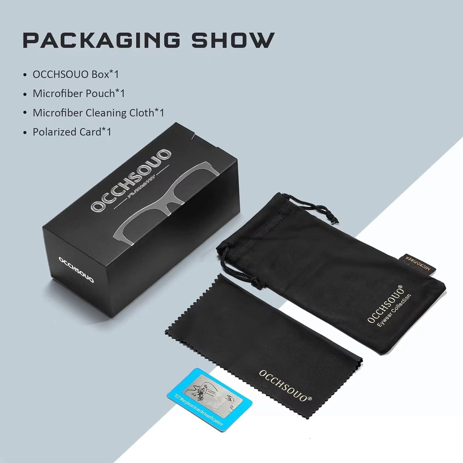 Gafas de sol polarizadas Occhsouo UV400 unisex retro