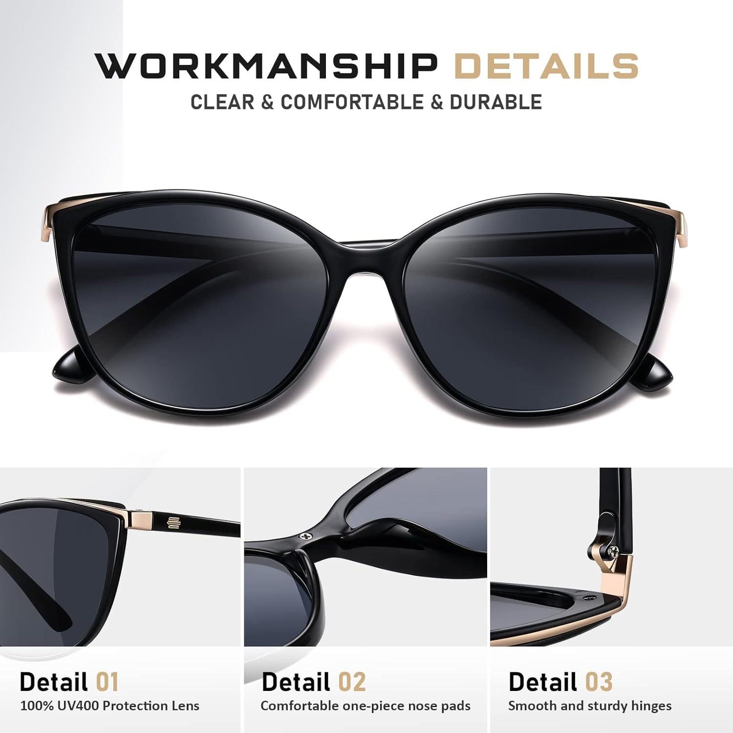 Gafas de sol estilo gato UV400 para mujeres CL22017