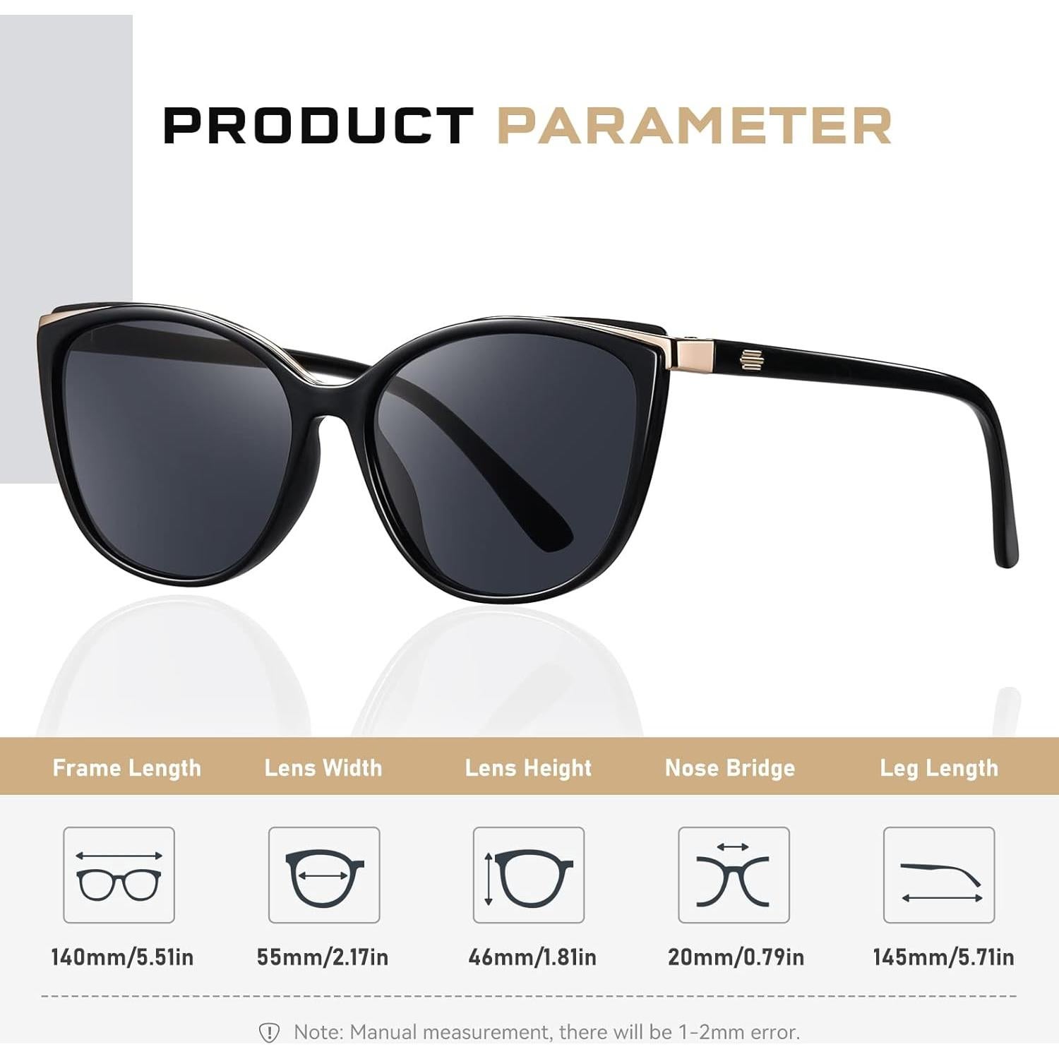 Gafas de sol estilo gato UV400 para mujeres CL22017