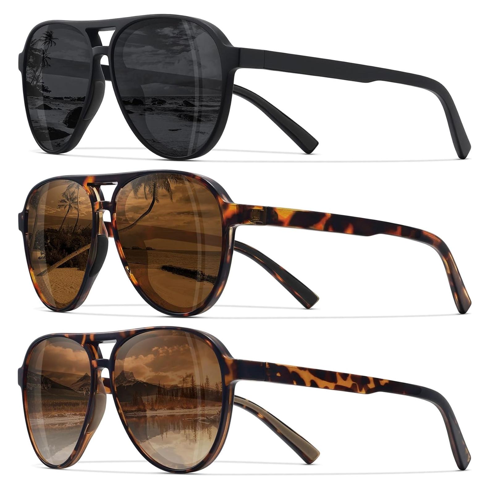 Gafas de sol aviador STORYCOAST polarizadas 3pack unisex