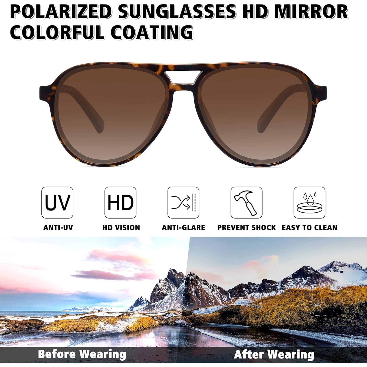 Gafas de sol aviador STORYCOAST polarizadas 3pack unisex