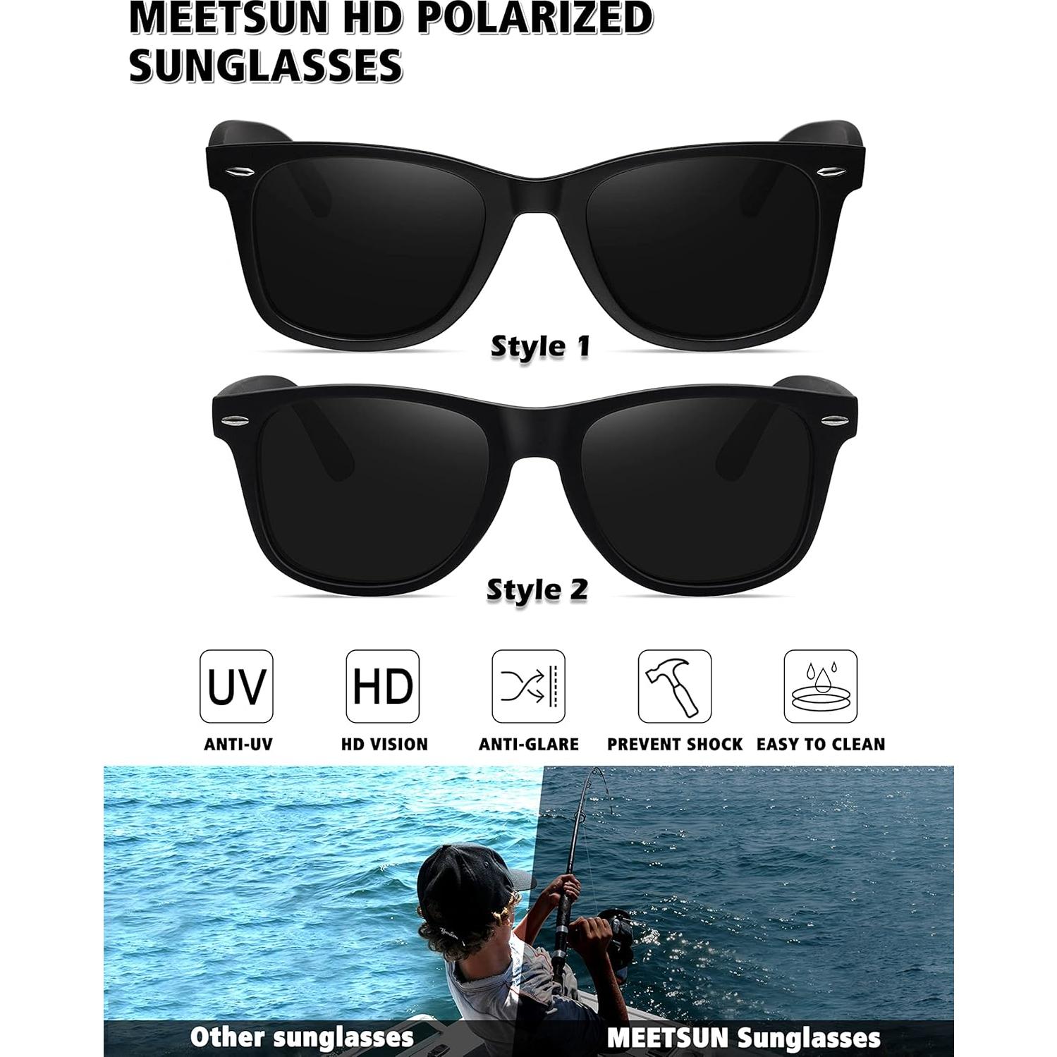 Gafas de sol polarizadas MEETSUN clásicas UV400 para conducir