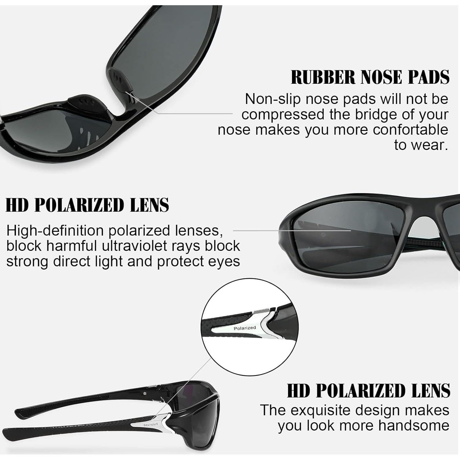 Gafas de sol polarizadas Cindeer 8 pares UV para hombres