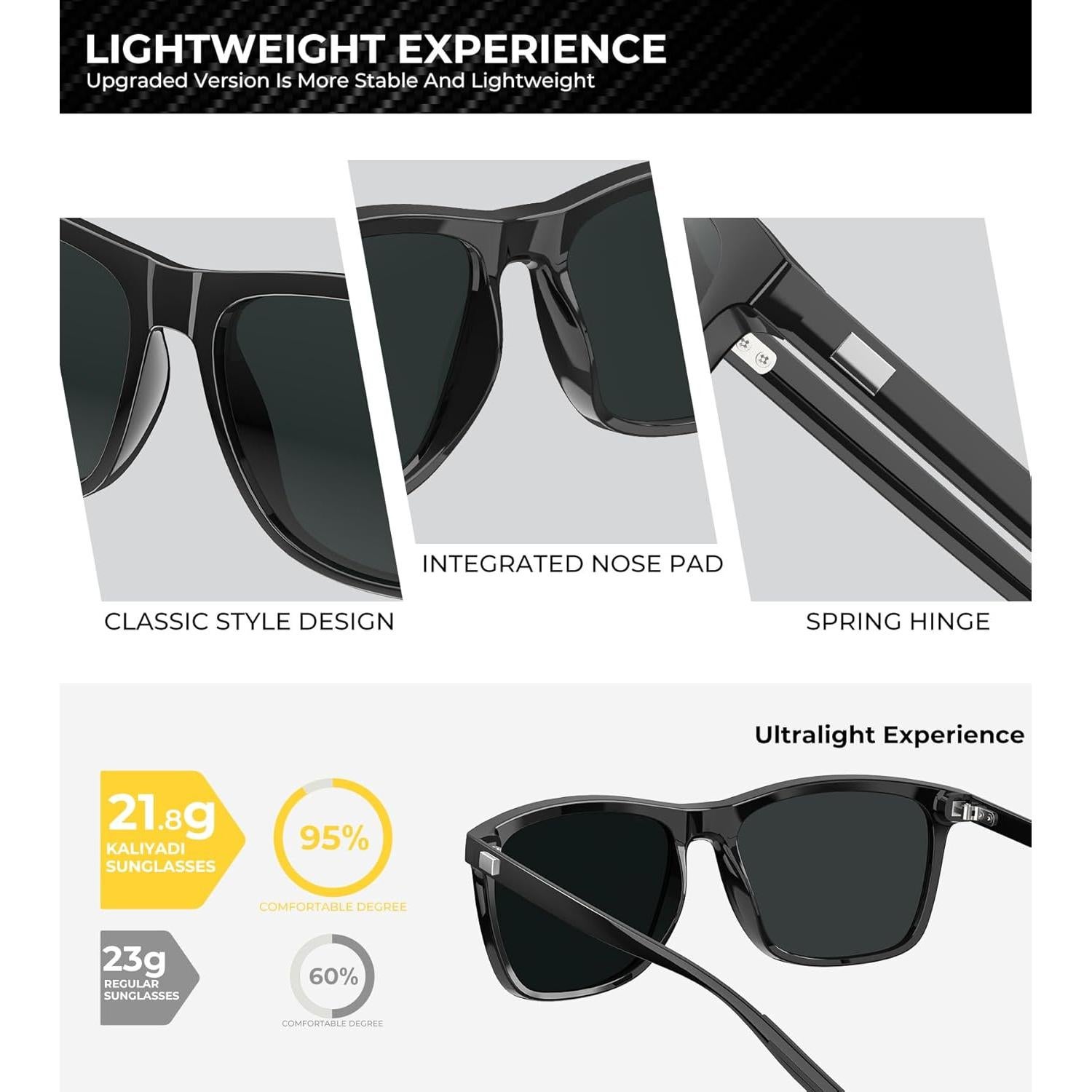 Gafas de sol KALIYADI para hombres polarizadas UV