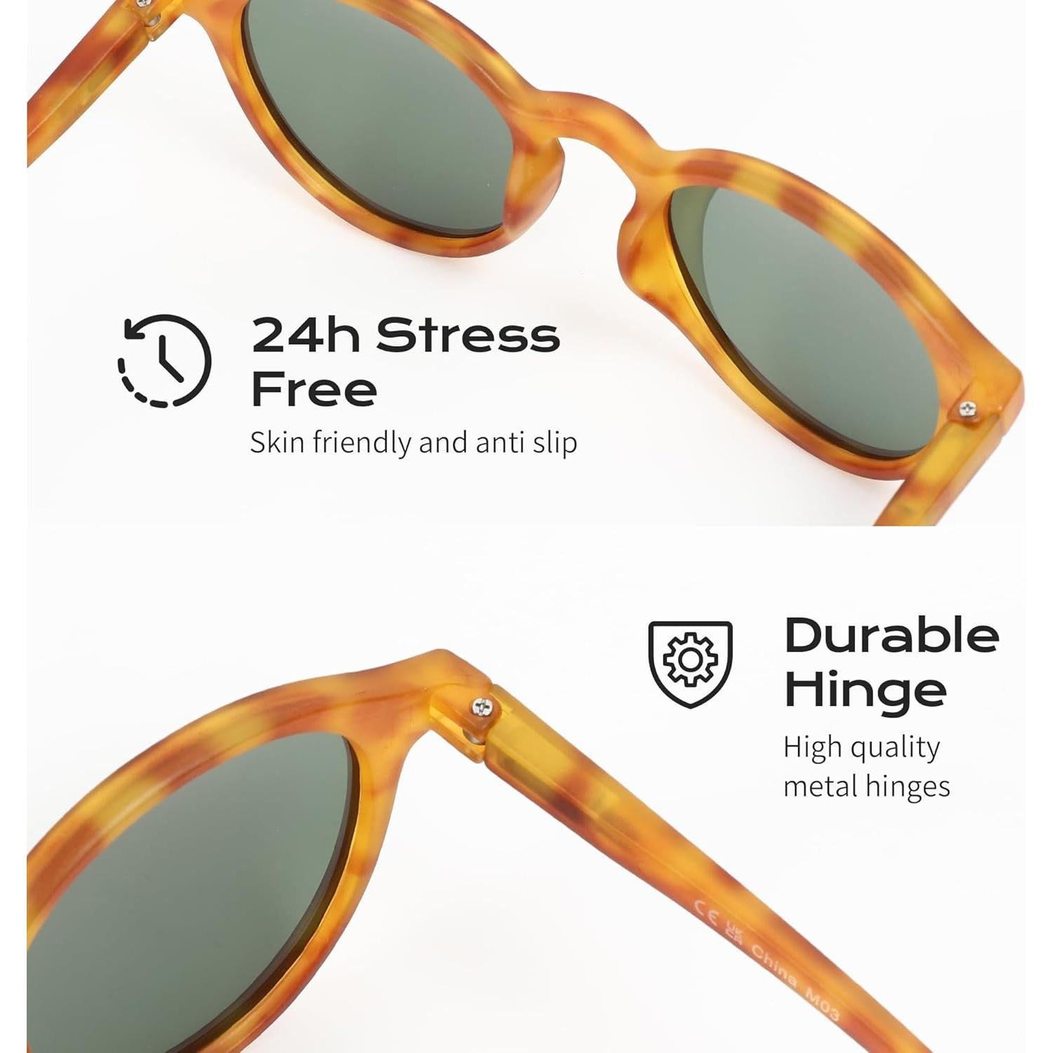 Gafas de sol polarizadas ZENOTTIC retro 48mm UV400