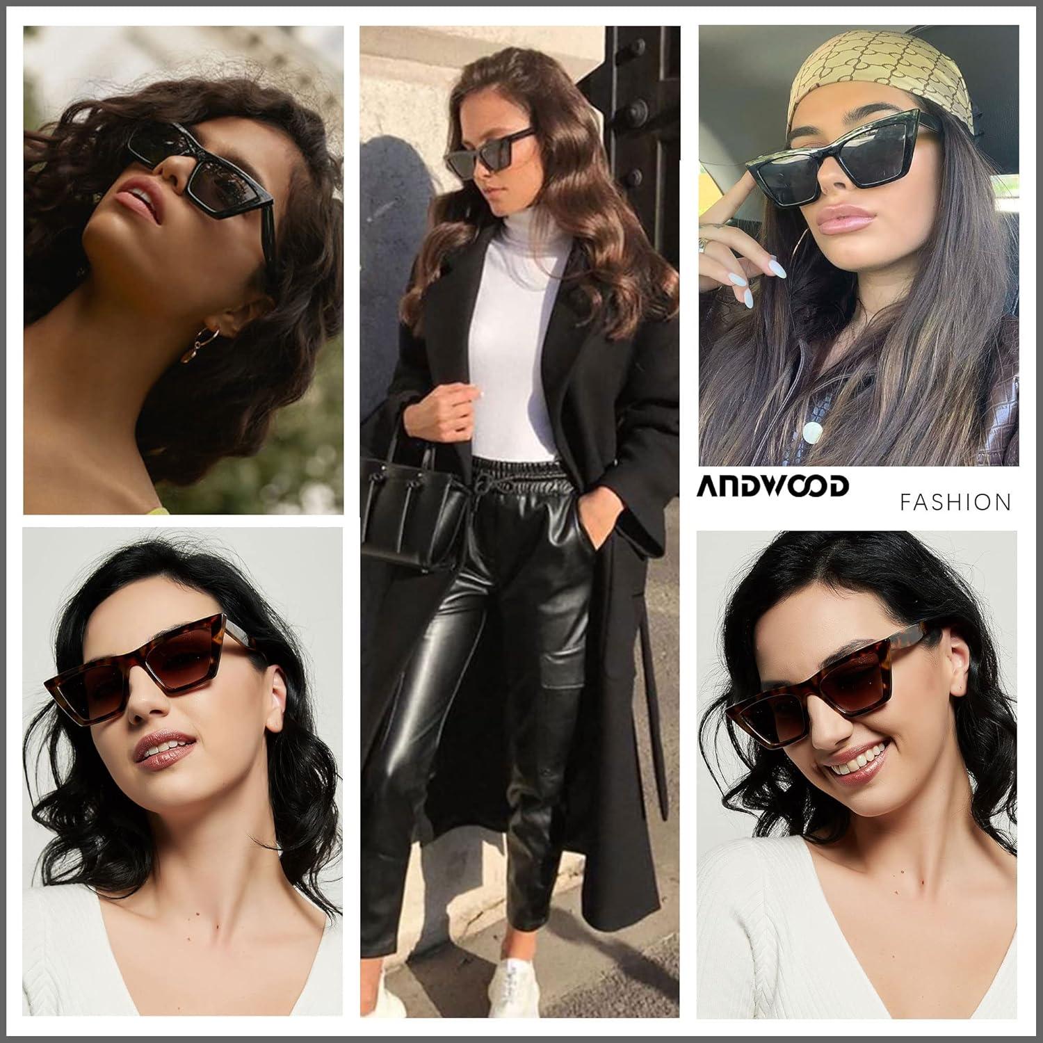 Gafas de sol Cat Eye ANDWOOD UV400 para mujeres