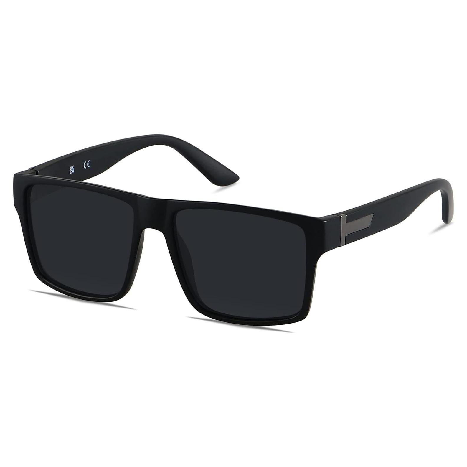 Gafas de sol cuadradas LYZOIT UV400 polarizadas grandes