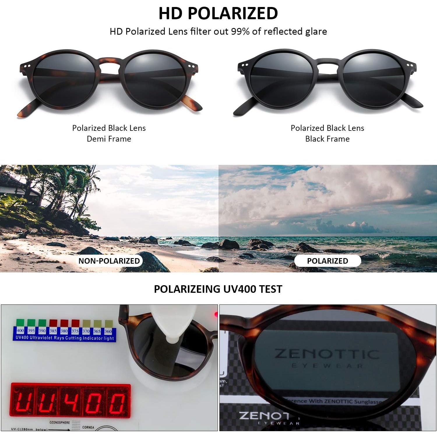 Gafas de sol polarizadas ZENOTTIC 2 Paquetes Unisex UV400