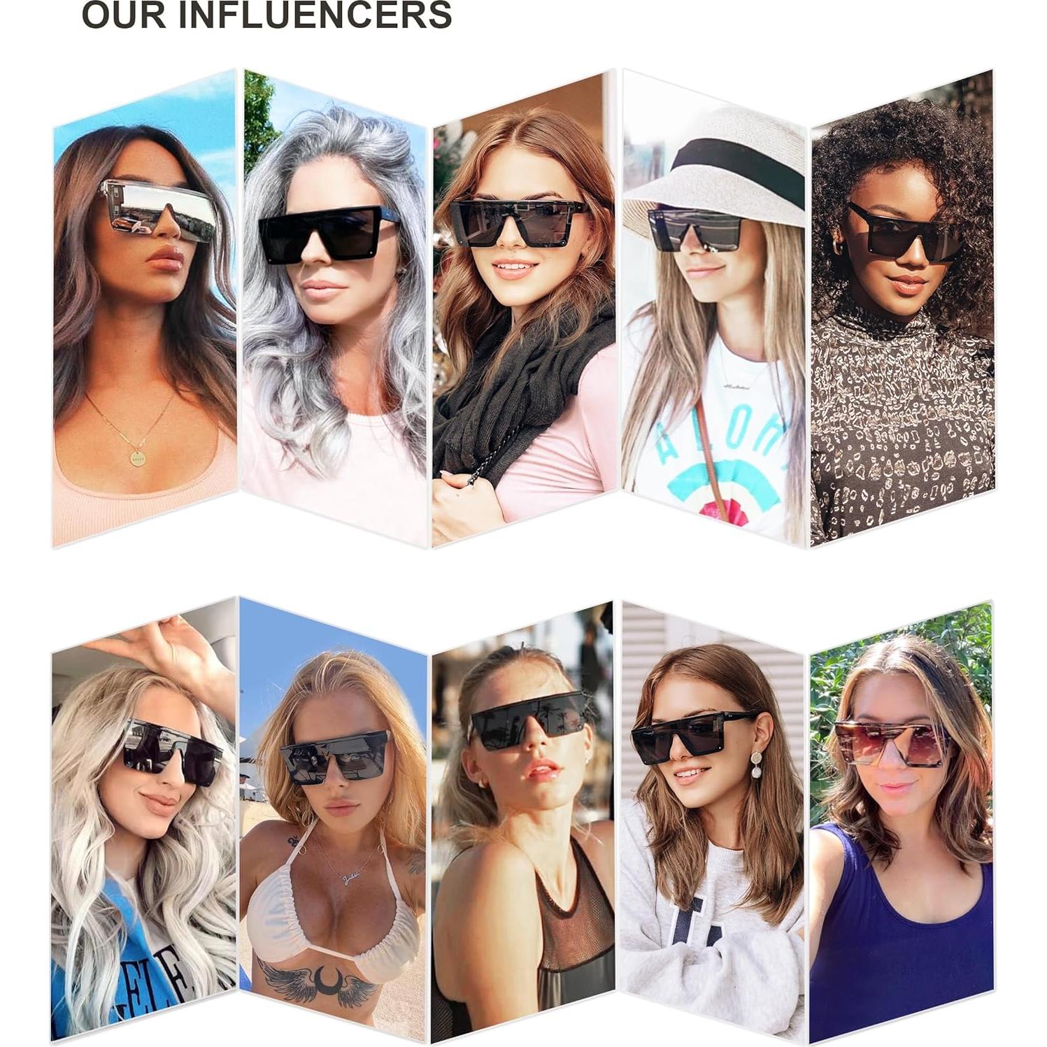 Gafas de sol SOJOS SJ2117 cuadradas con lente espejo