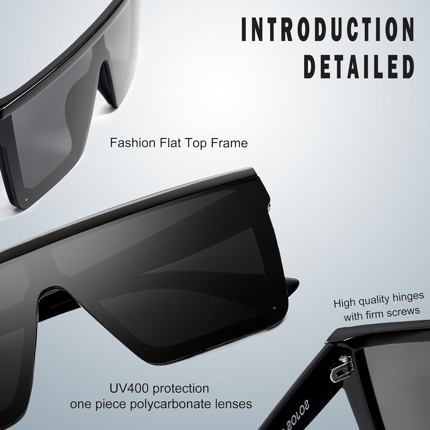 Gafas de sol SOJOS SJ2117 cuadradas con lente espejo