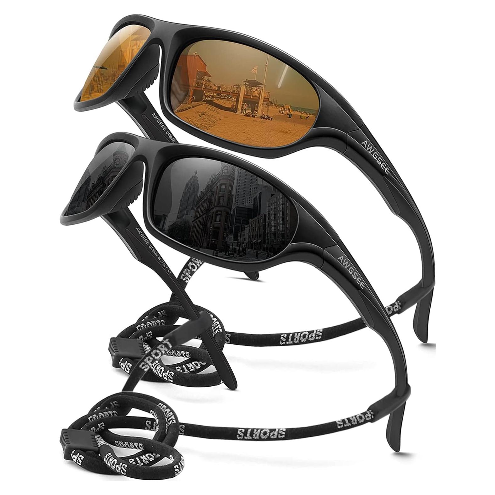 Gafas de sol deportivas AWGSEE TR90 polarizadas UV400