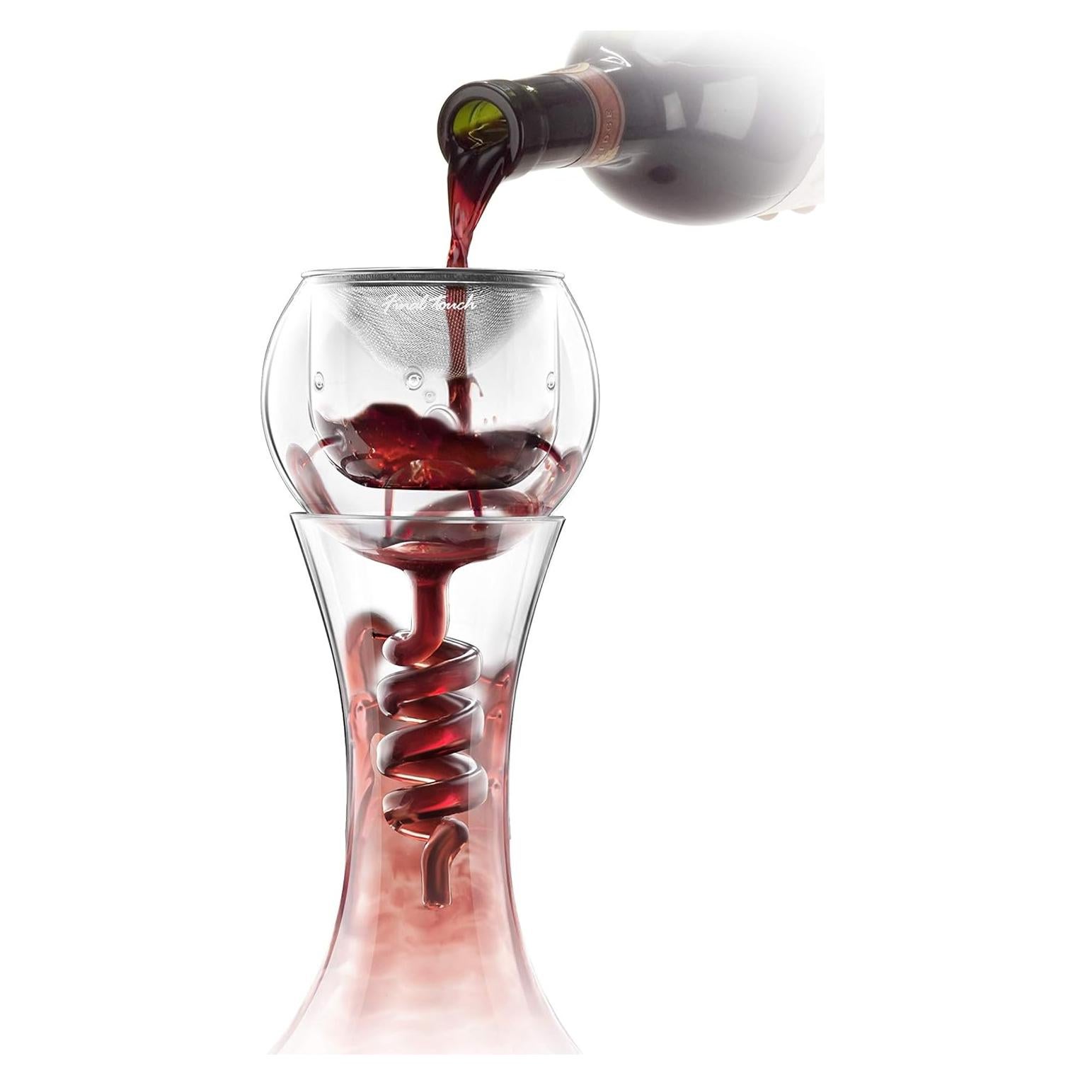 Decantador de vidrio Final Touch WDA918 con oxigenador 3 fases