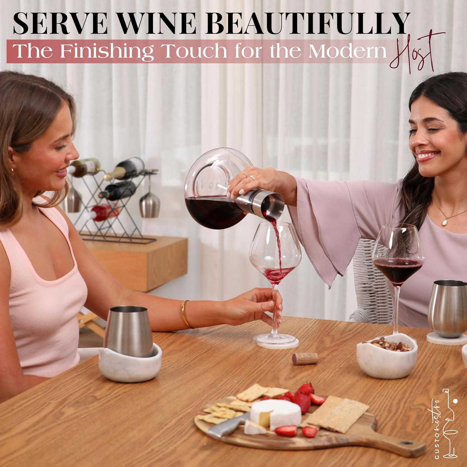 Decantador de Vino de Cristal Gusto Nostro 750ml con Aerador