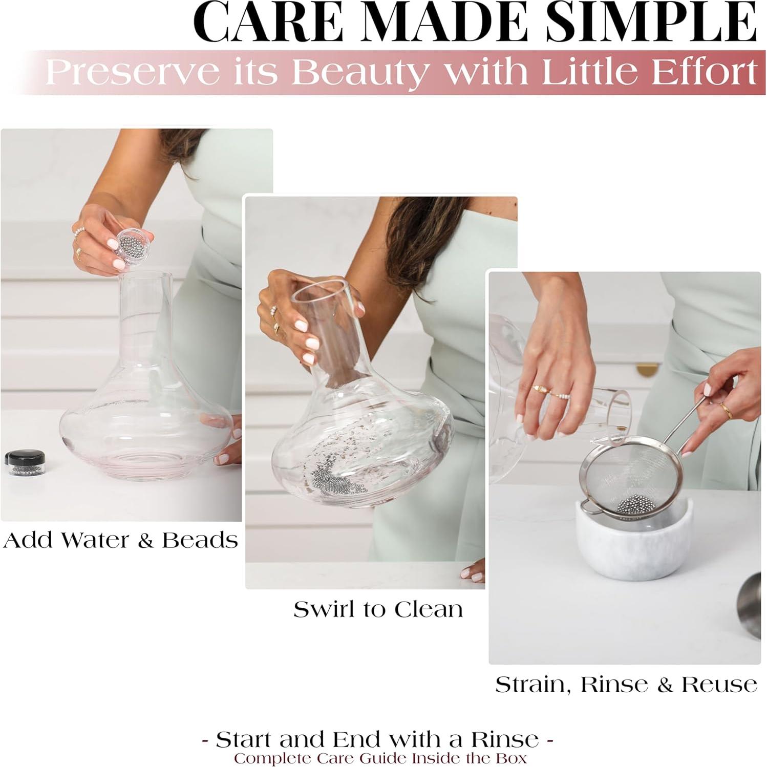 Decantador de Vino de Cristal Gusto Nostro 750ml con Aerador