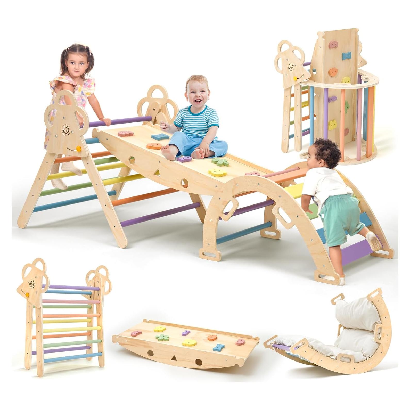 Juego de Triángulo Pikler Venseen 9-en-1 para Bebés